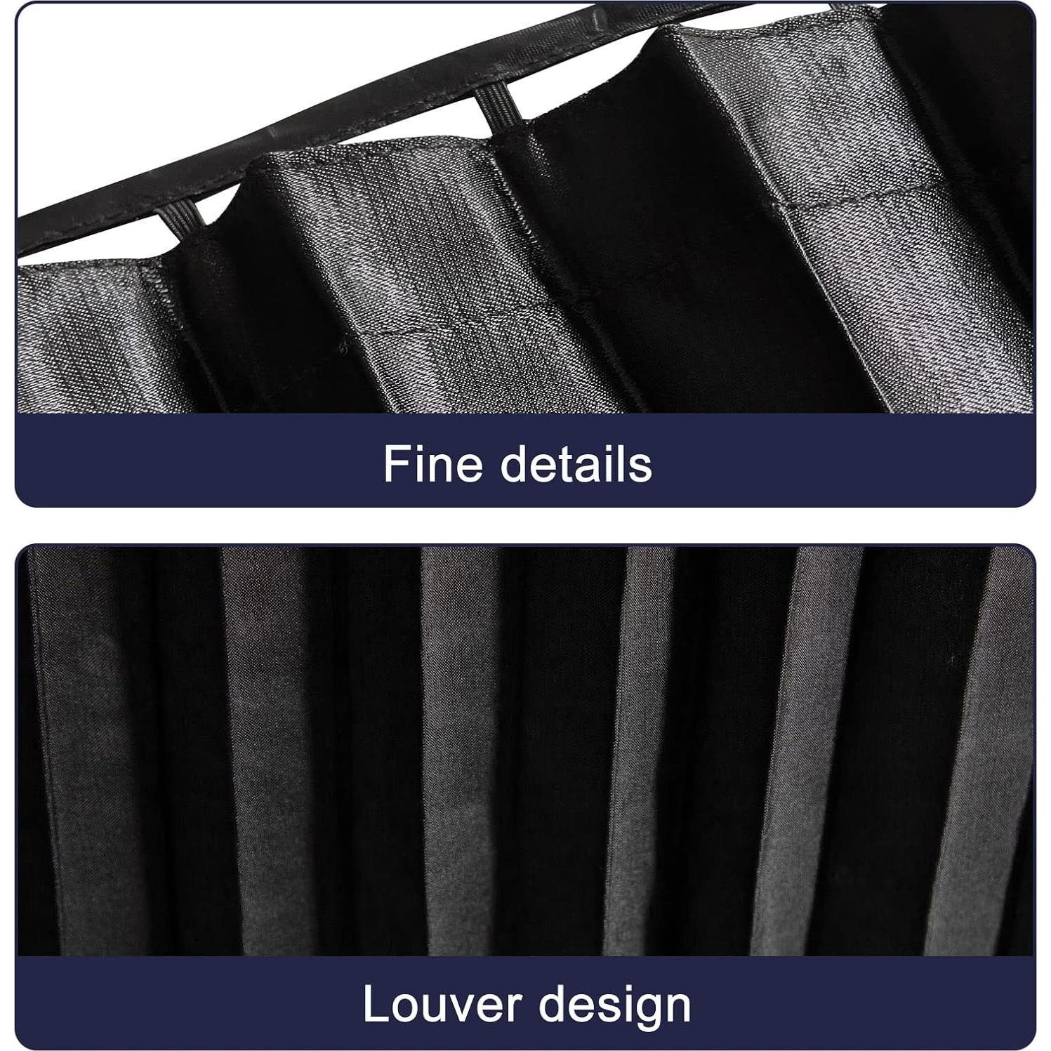 Cortinas Sombra de Ventana Lateral ZATOOTO 4 Pcs Negro