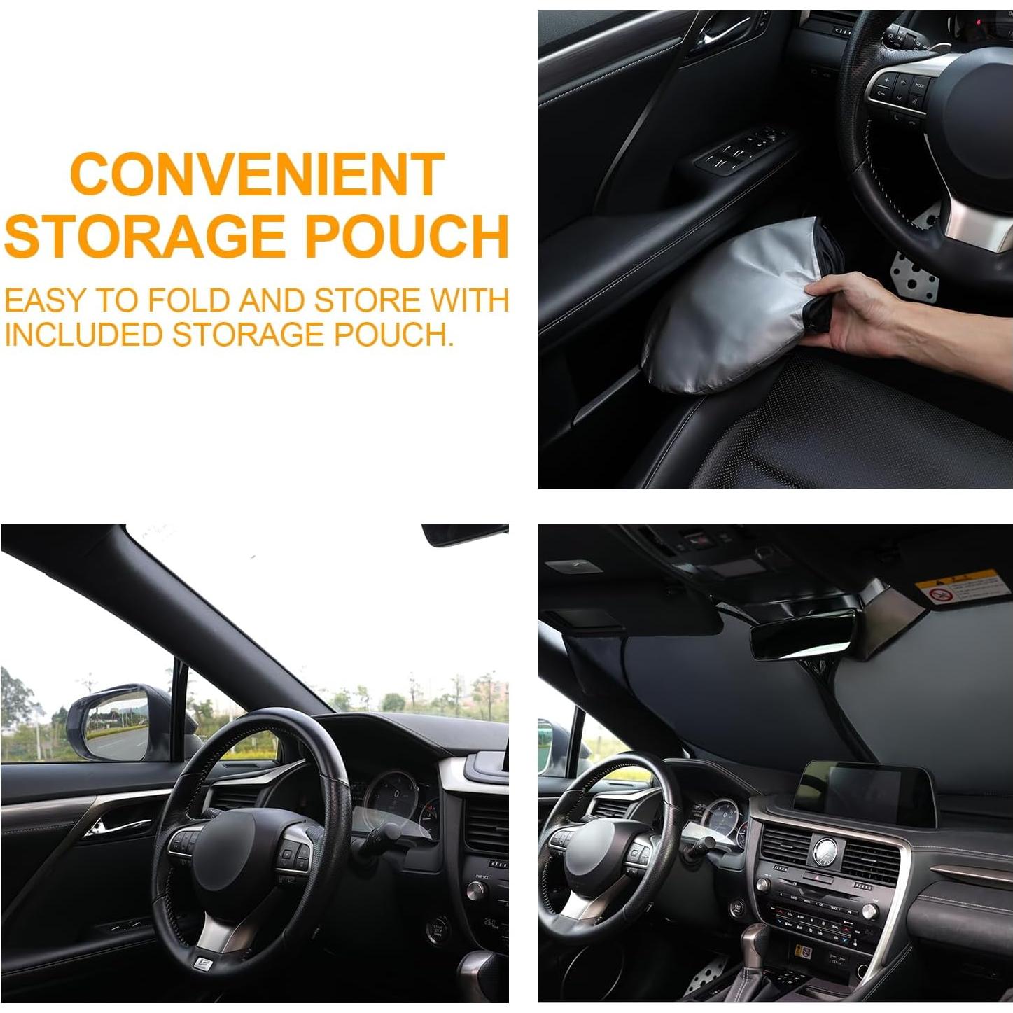 Protector Solar Plegable JUSTTOP para Coche 160x89 cm