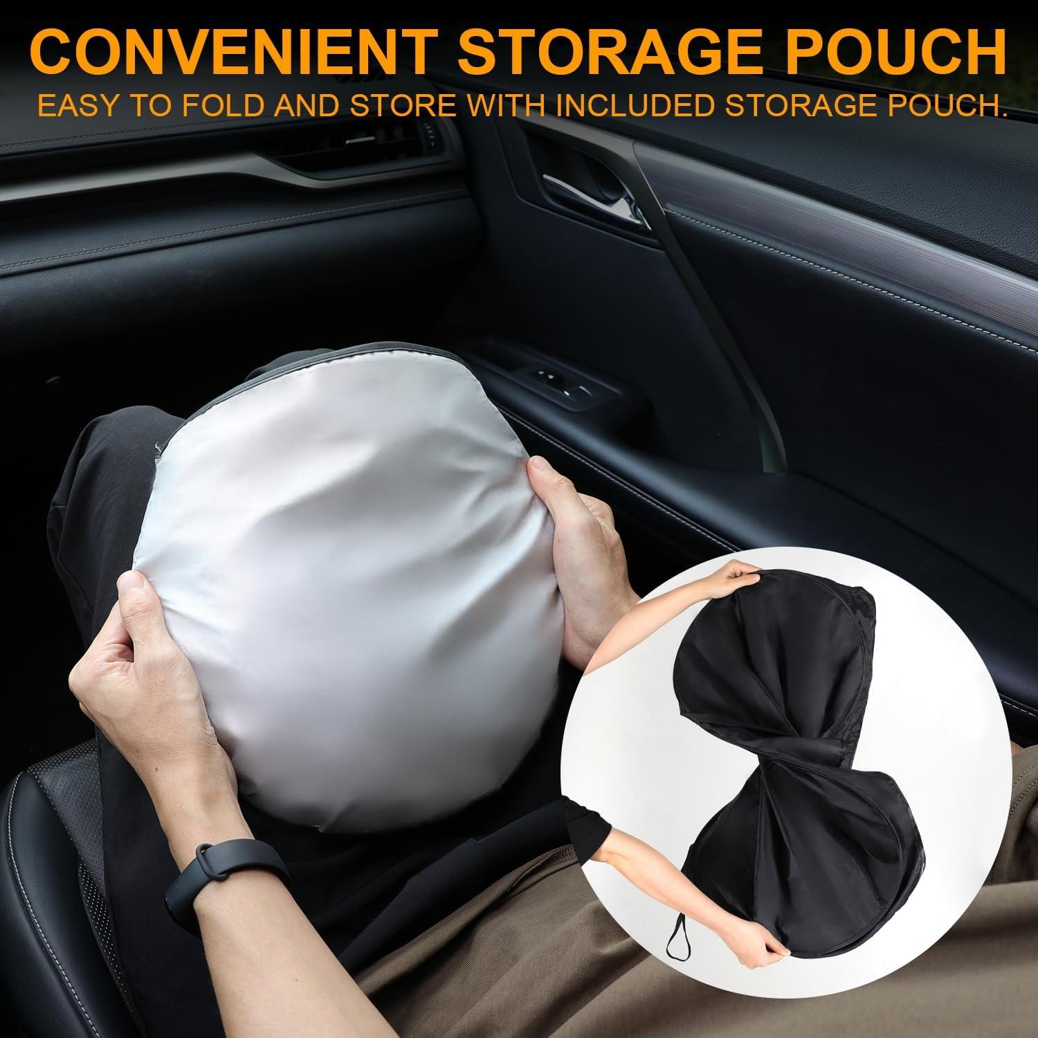 Protector Solar Plegable JUSTTOP para Coche 160x89 cm