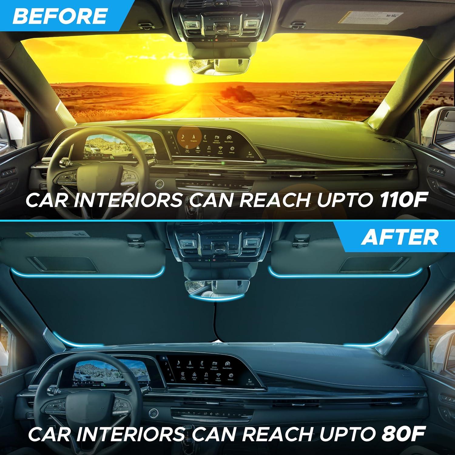 Sombra de Parabrisas Plegable Autovir Grande 91.4x82.6cm UV