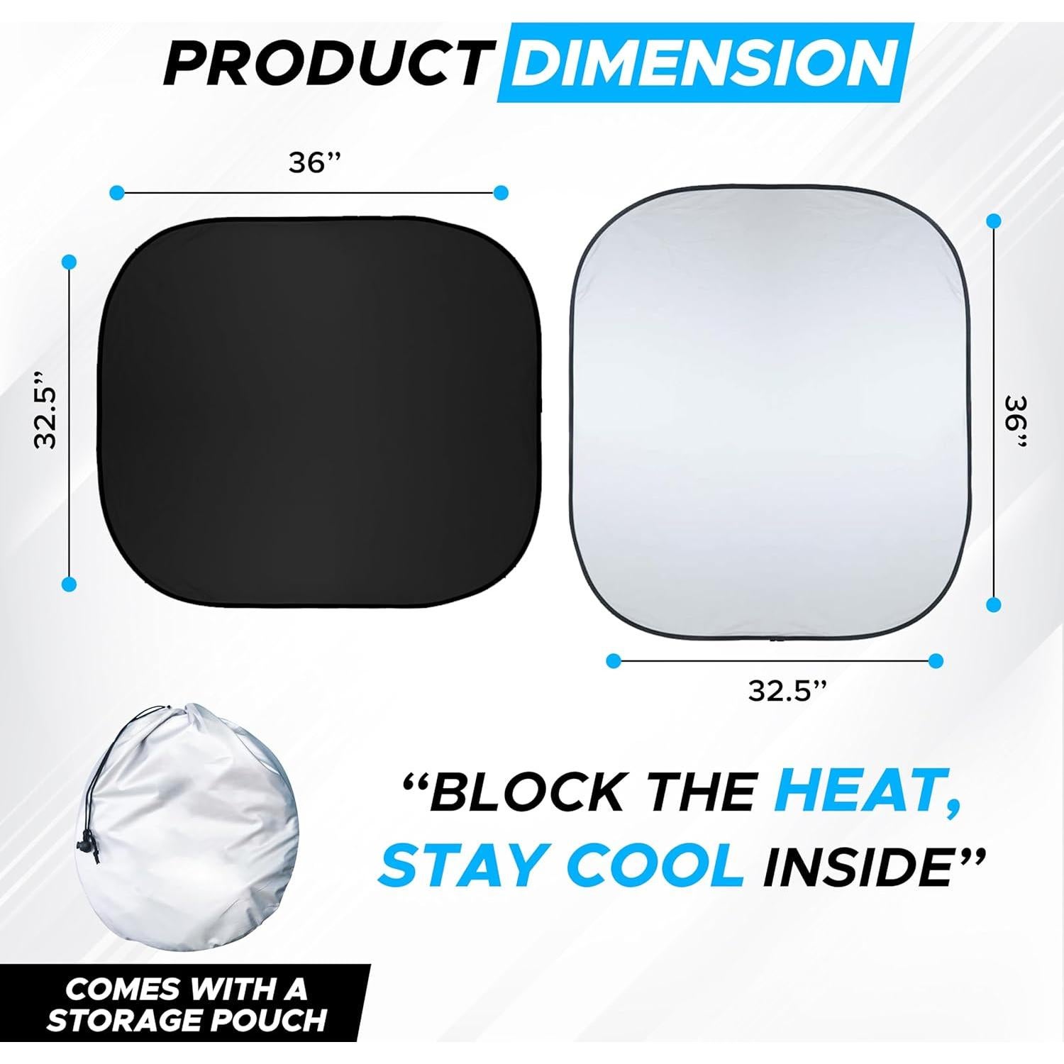 Sombra de Parabrisas Plegable Autovir Grande 91.4x82.6cm UV