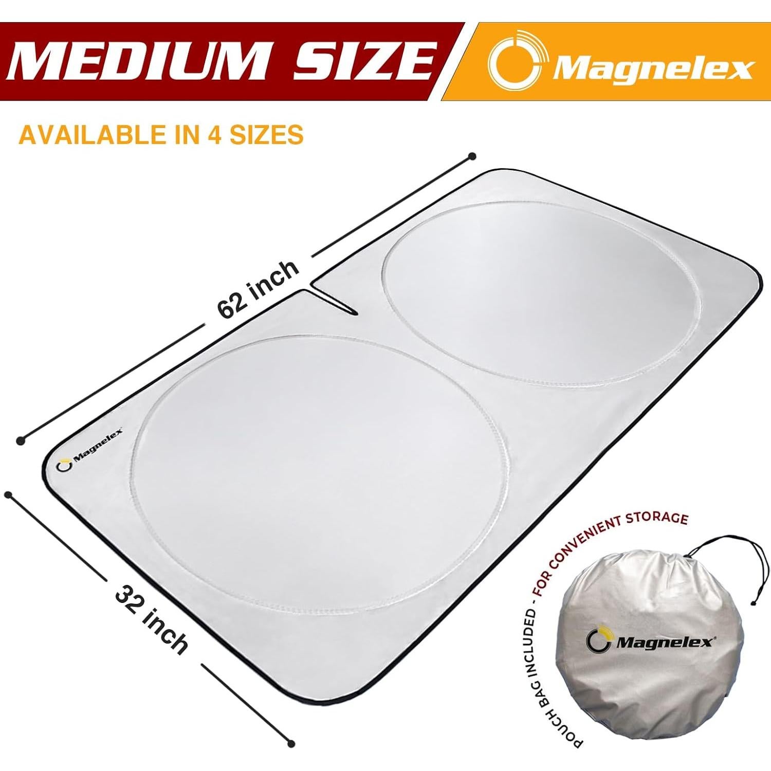 Magnelex Protector Solar Plegable para Parabrisas Mediano