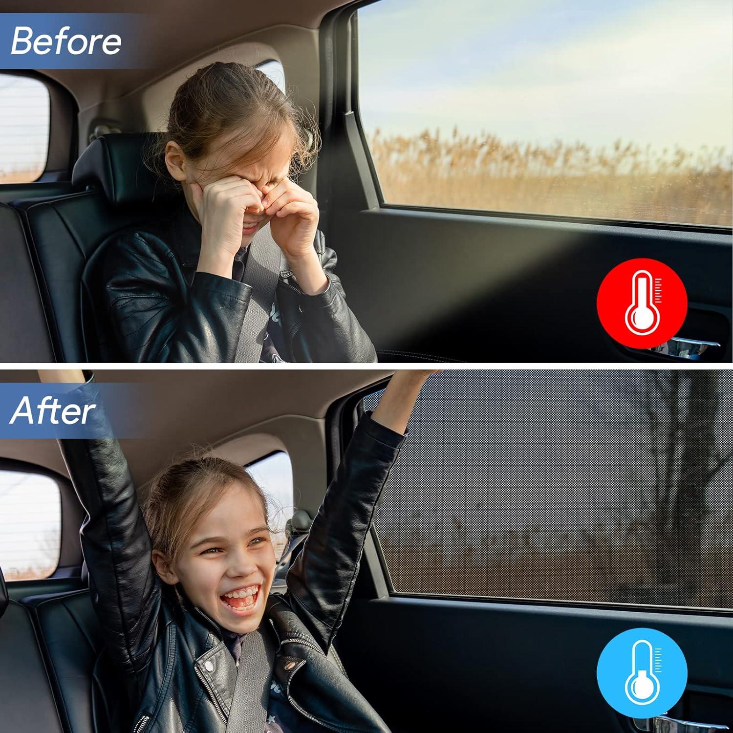 Sombrillas para Ventanas de Auto AUGOLA - Paquete de 2, Grande