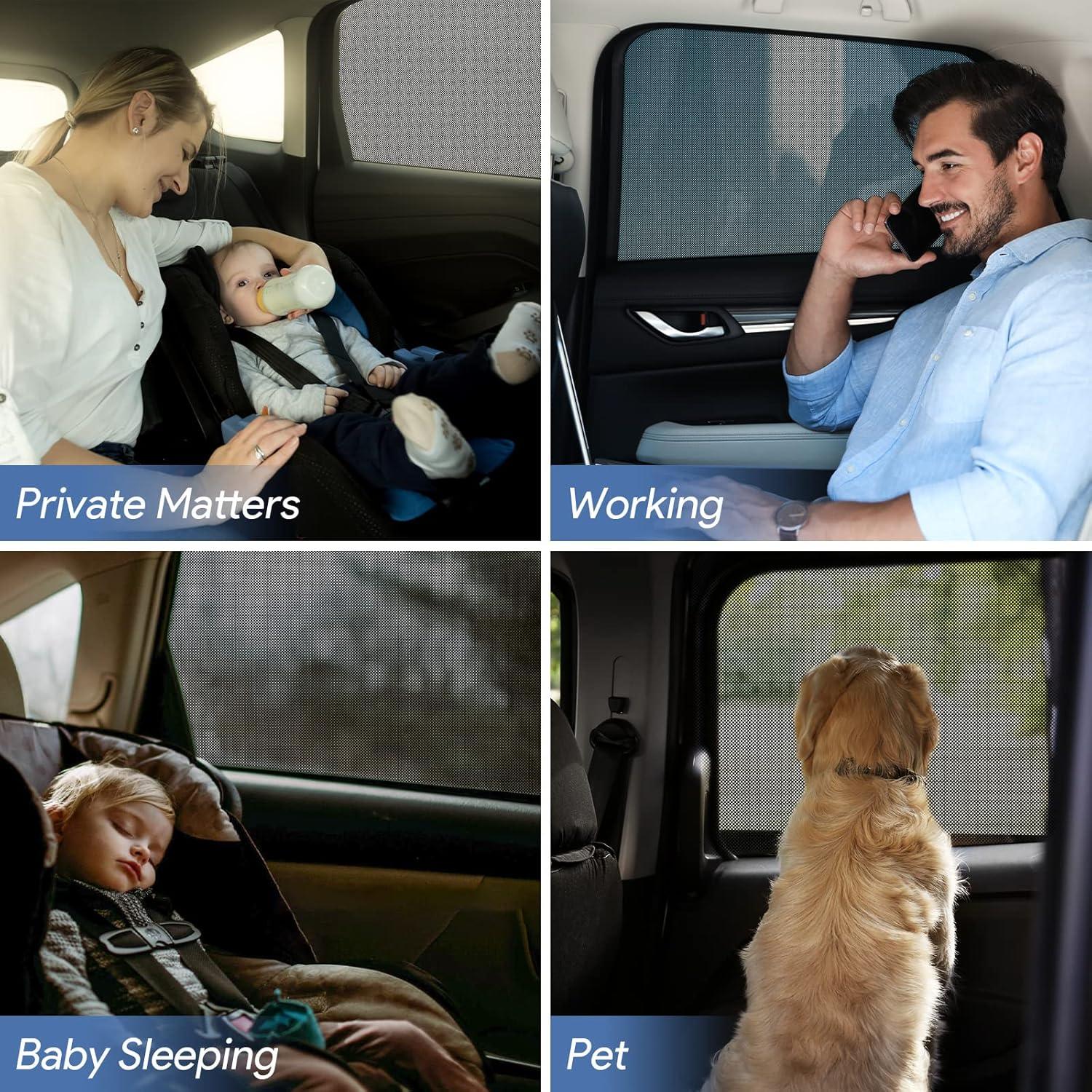 Sombrillas para Ventanas de Auto AUGOLA - Paquete de 2, Grande