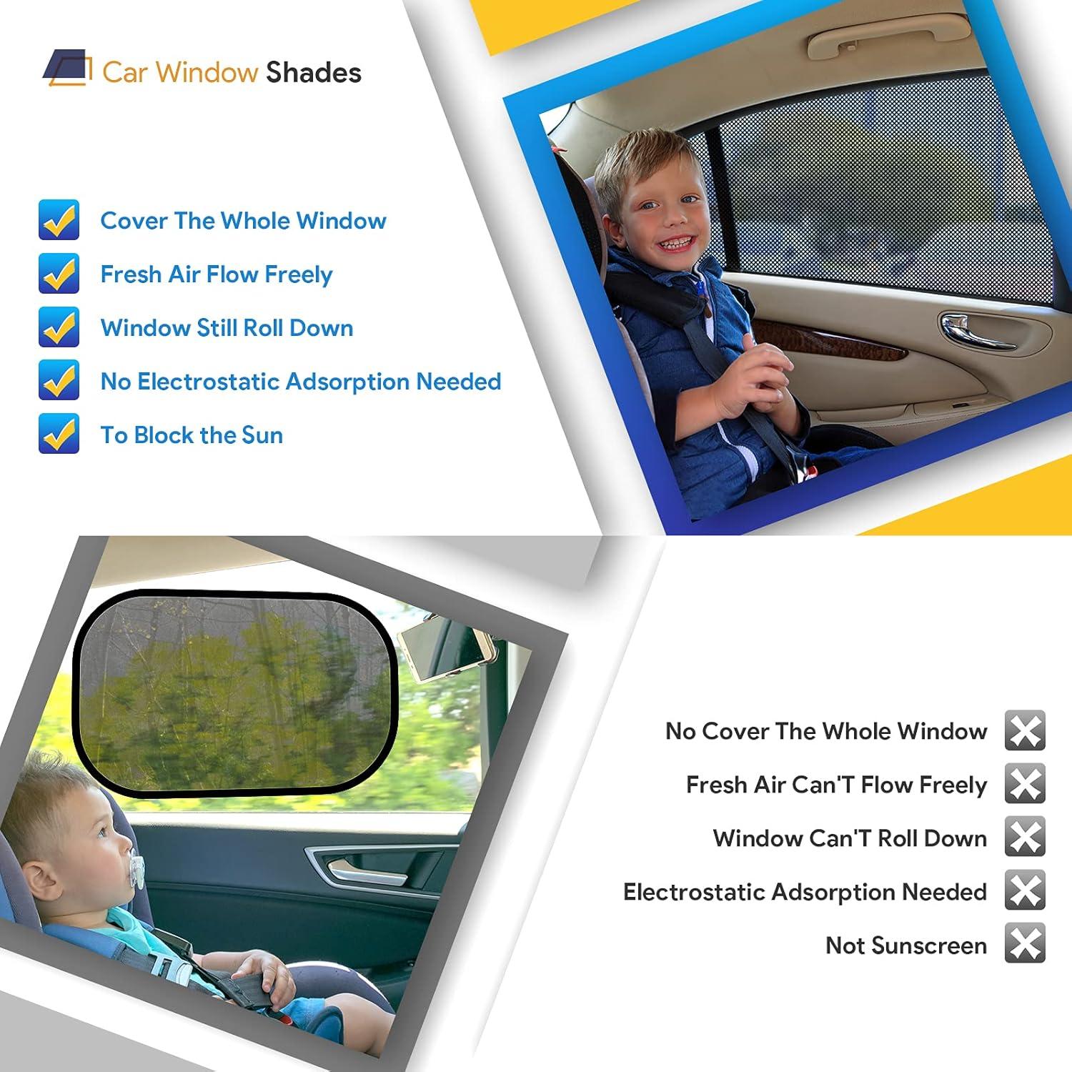 Sombrillas para Ventanas de Auto AUGOLA - Paquete de 2, Grande