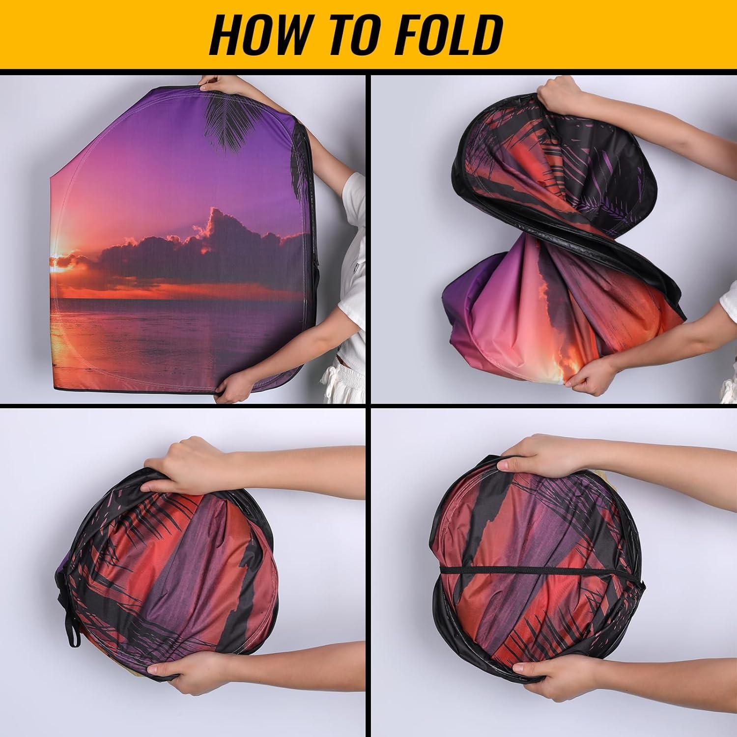 Protector Solar Parabrisas Coche LEVOTIYER 64" x 32" Púrpura