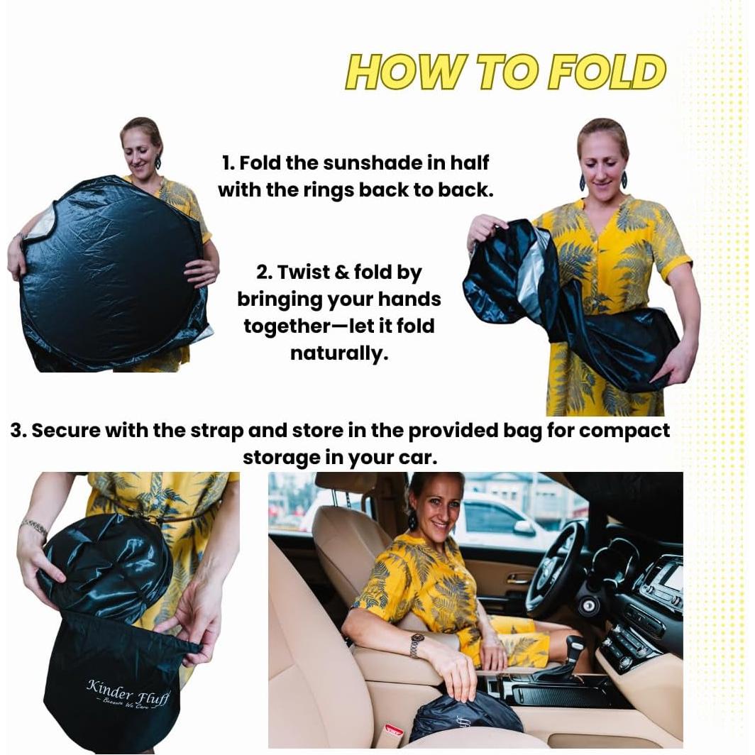 Parasol para Parabrisas Kinder Fluff L 160x89 cm UV 99% Bloqueo