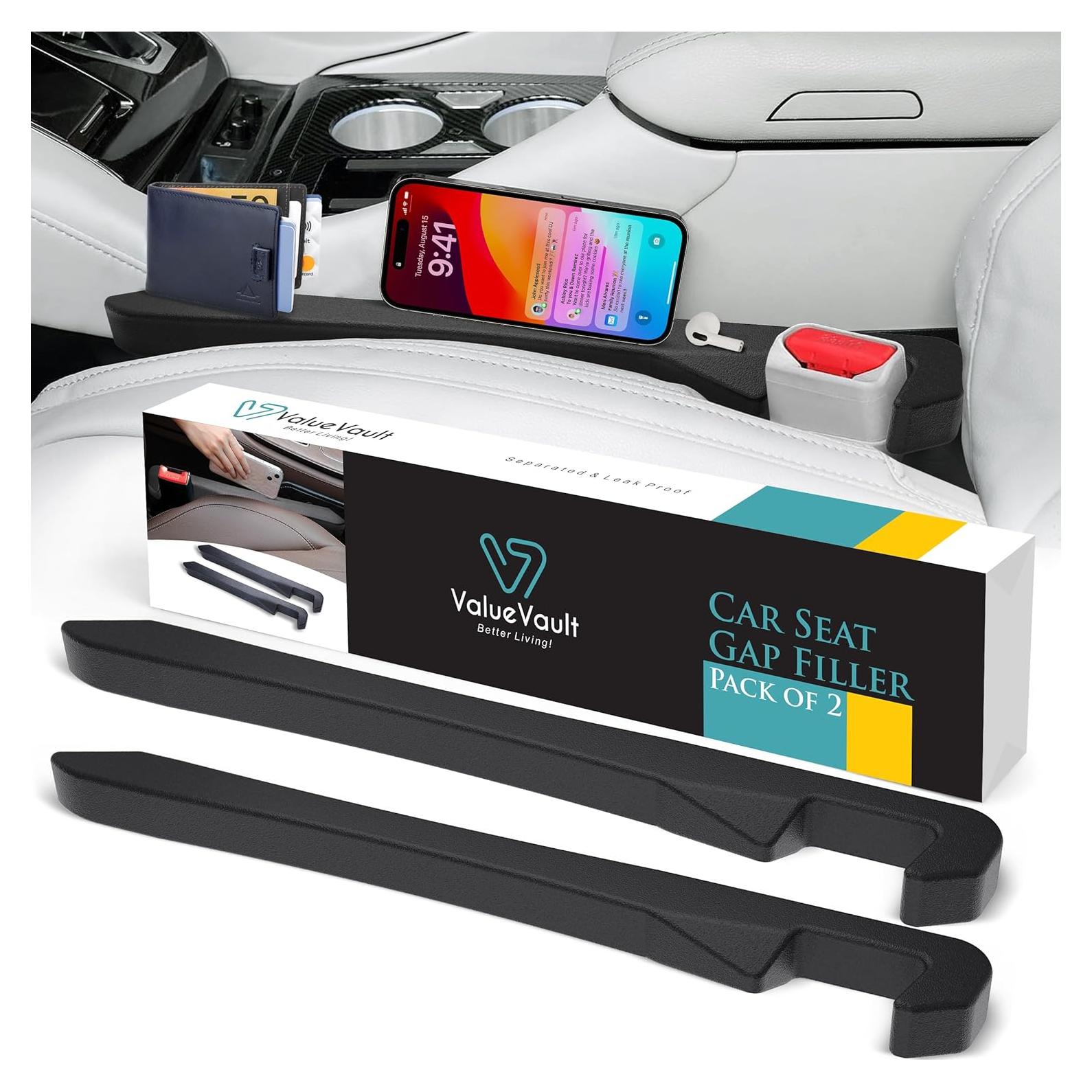 Relleno Espacio Asiento Coche ValueVault 2 Piezas Negro