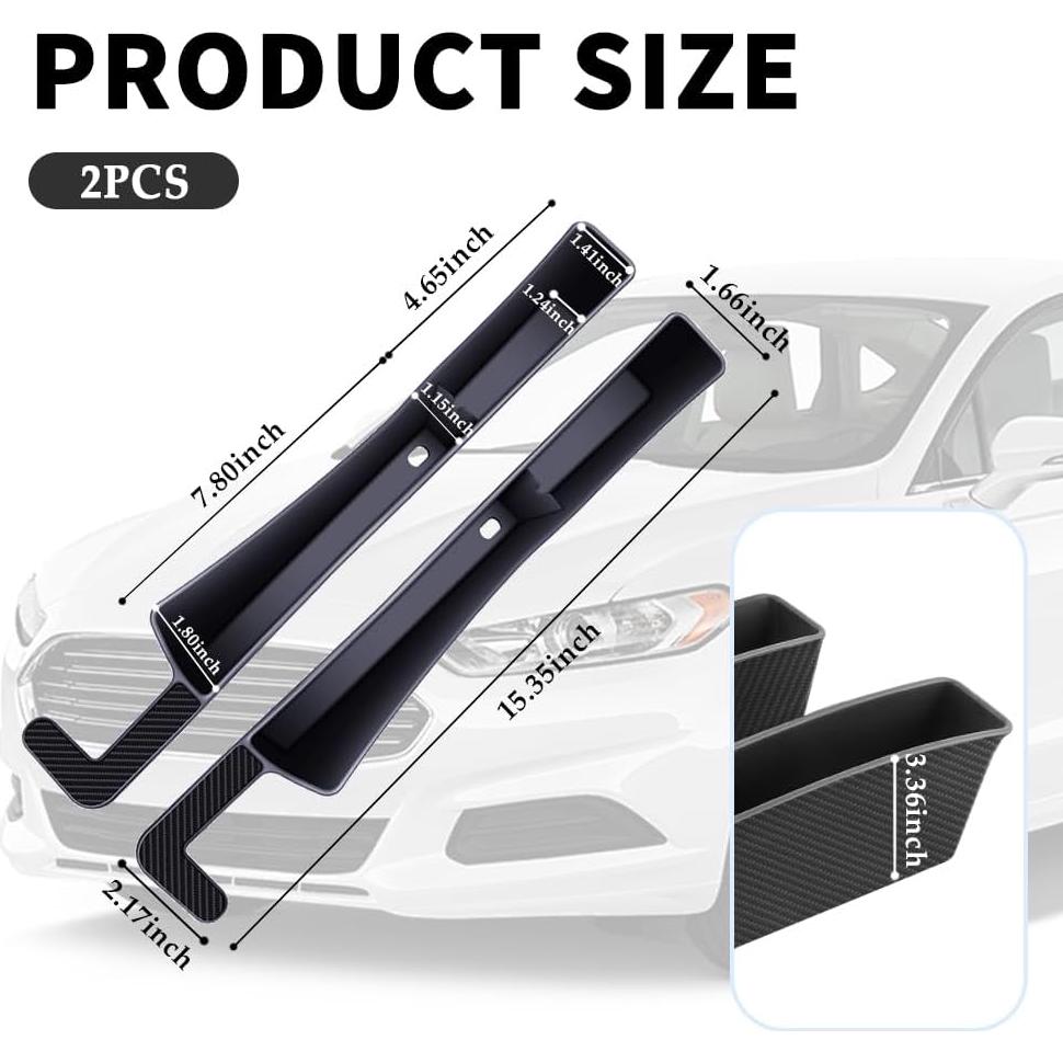 Organizador de Espacio entre Asientos Stacool - 2 Piezas TPE Negro Carbón