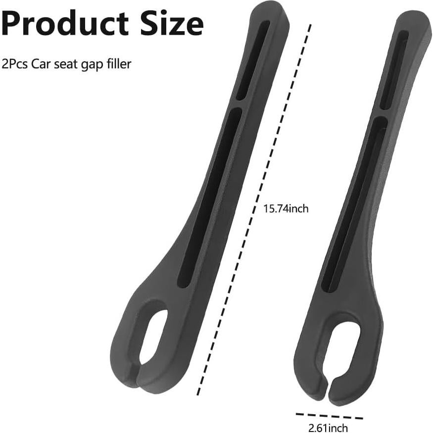 Relleno Espacio entre Asientos de Coche KIFIDAN Negro 2 Piezas