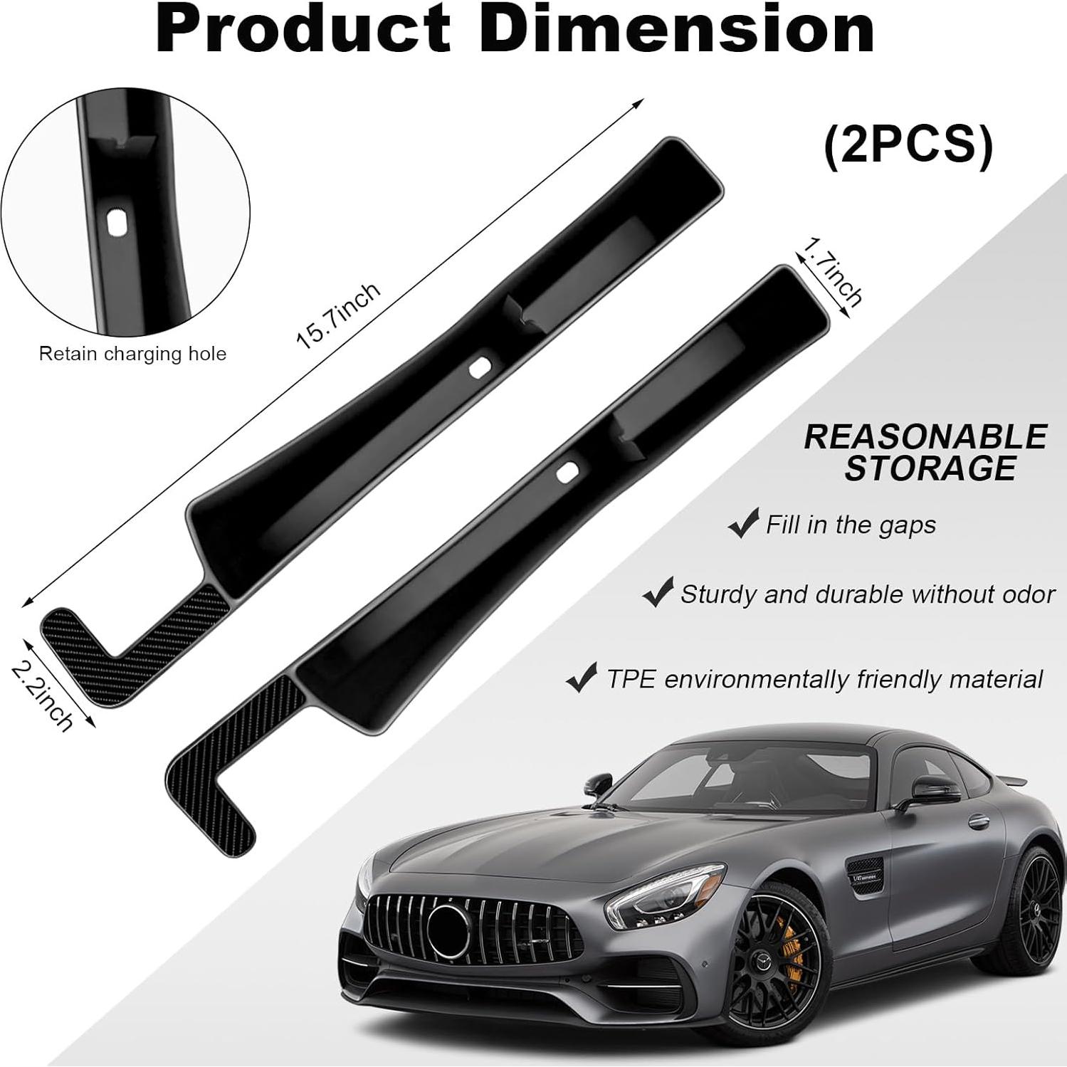 Relleno de Espacio entre Asientos de Coche KVAEY Negro