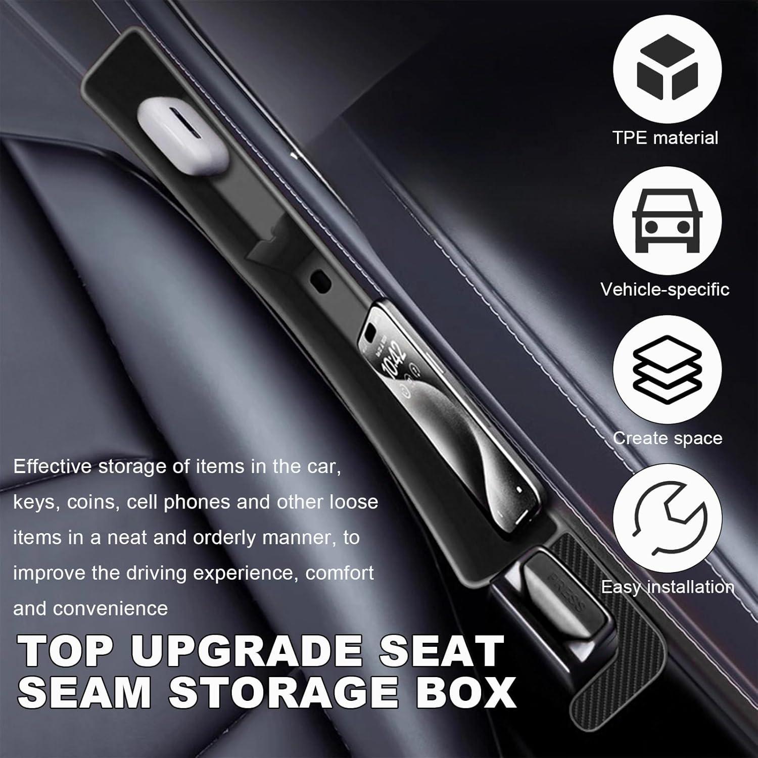 Relleno de Espacio entre Asientos de Coche KVAEY Negro