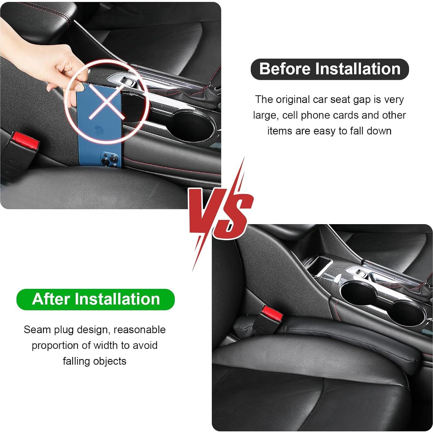 Relleno de Espacio entre Asientos de Cuero Suvnie 43x5cm Negro