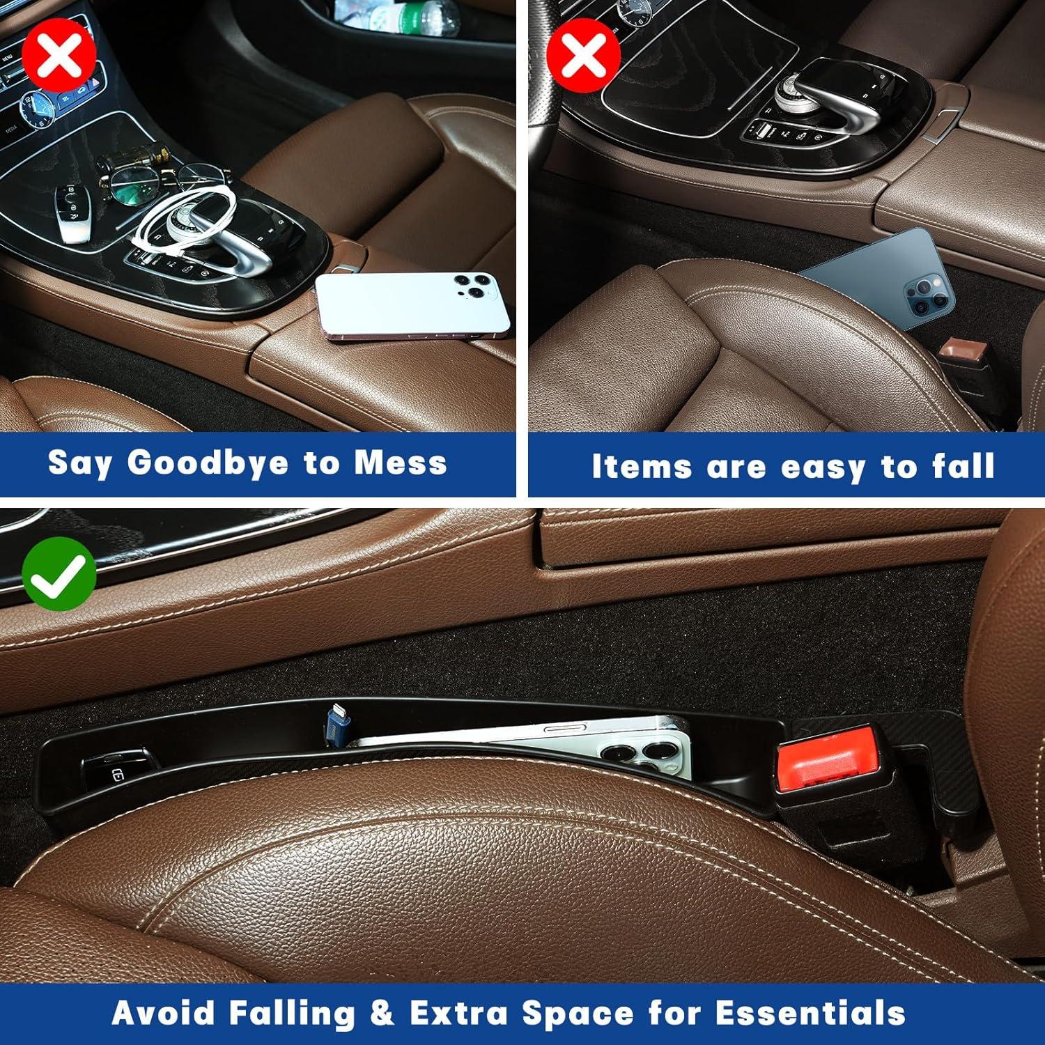 Relleno de Espacio entre Asientos DONTRD 40x5.3cm Negro 2Pcs