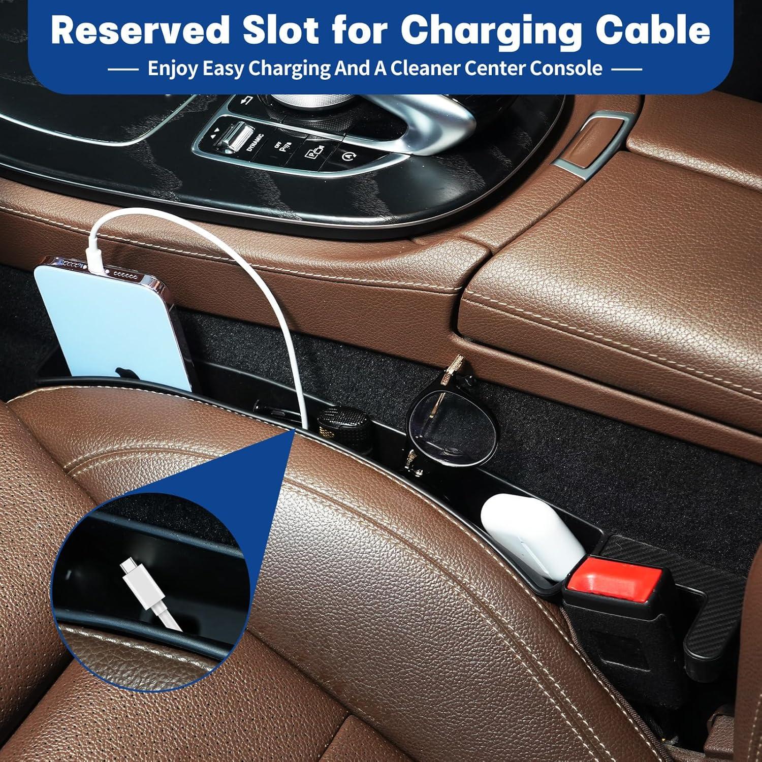 Relleno de Espacio entre Asientos DONTRD 40x5.3cm Negro 2Pcs