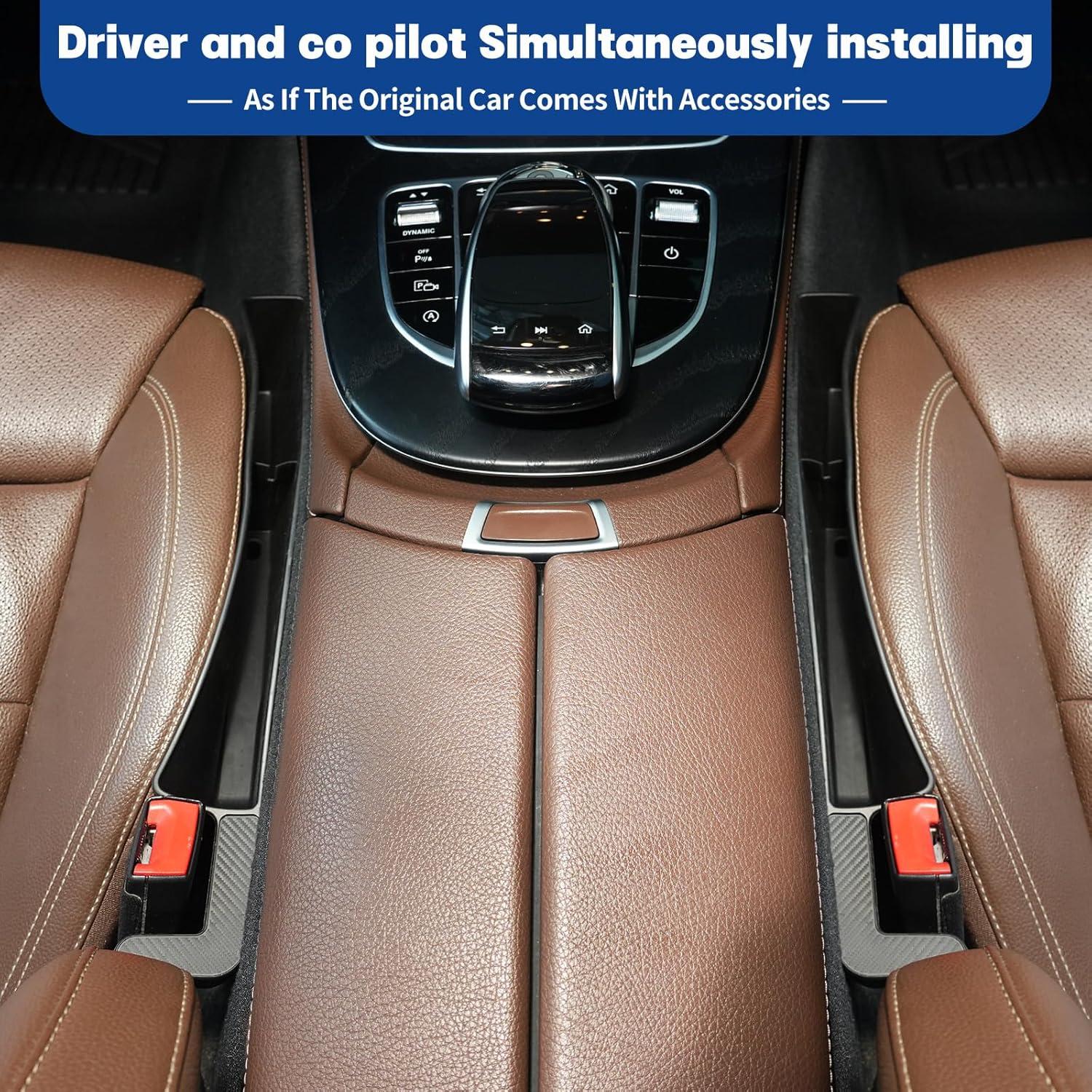 Relleno de Espacio entre Asientos DONTRD 40x5.3cm Negro 2Pcs