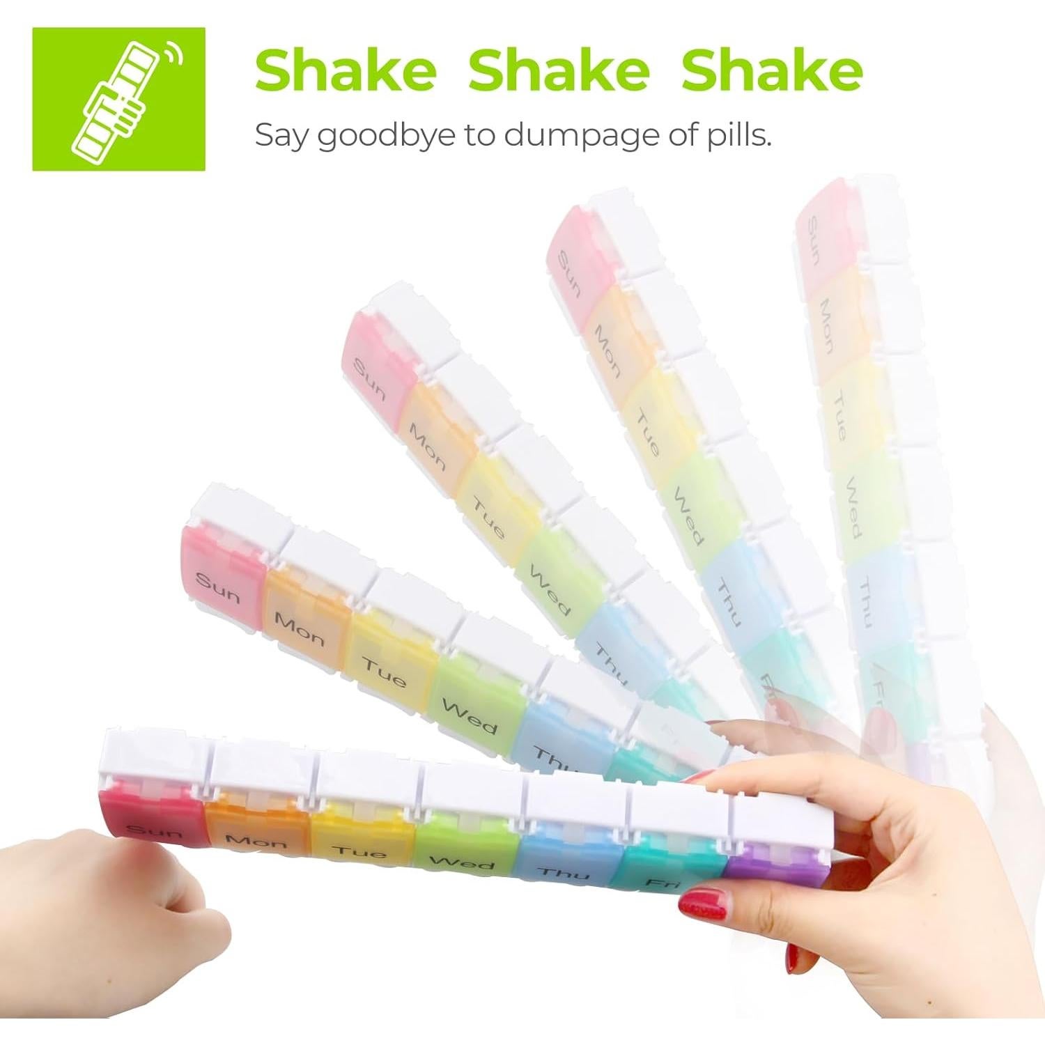 Organizador Semanal de Pastillas AUVON Libre de BPA 7 Días