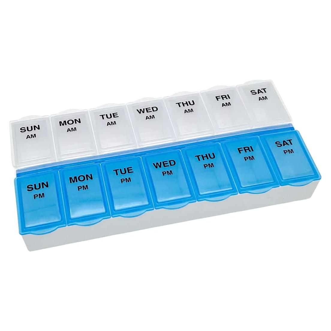 Organizador de Pastillas AM/PM Amazon Basic Care 7 Días