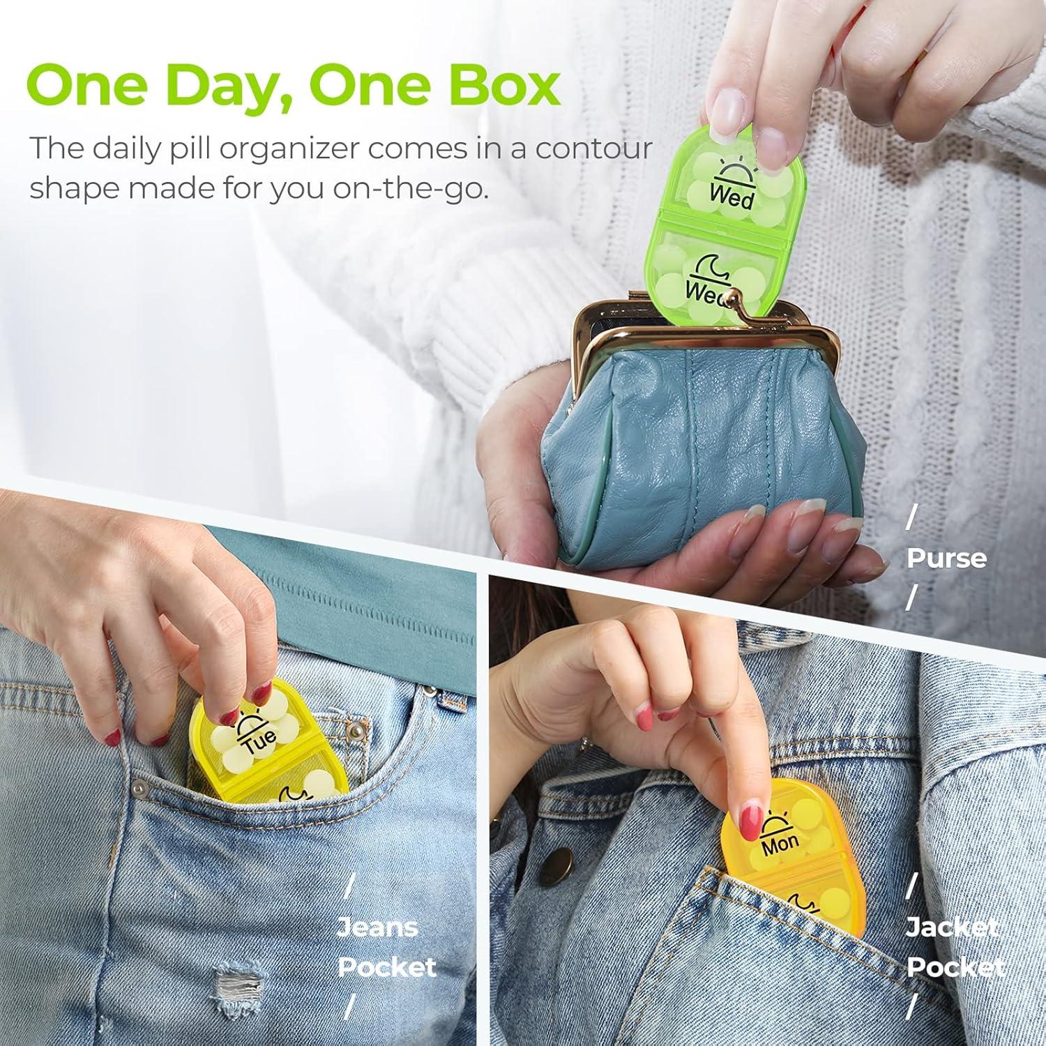 Organizador Semanal de Pastillas AUVON AM PM 7 Compartimentos