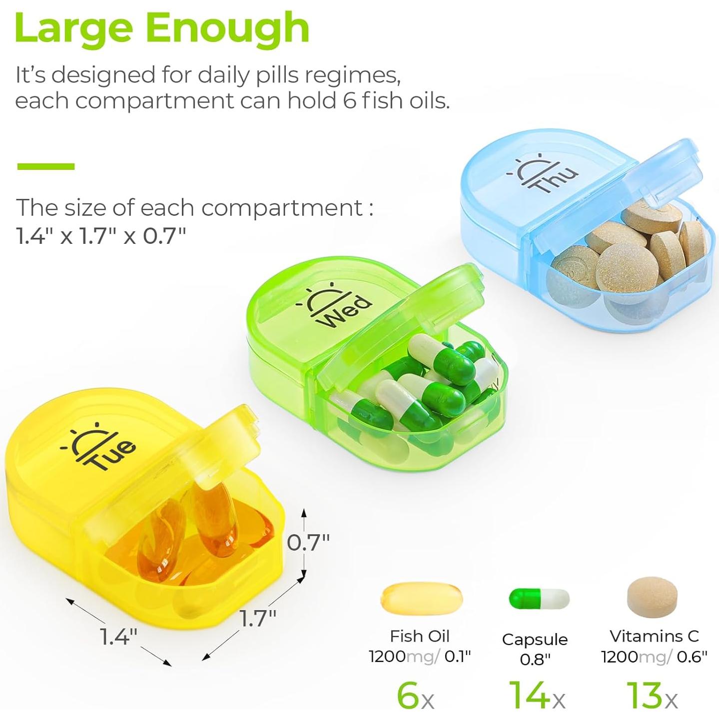 Organizador Semanal de Pastillas AUVON AM PM 7 Compartimentos