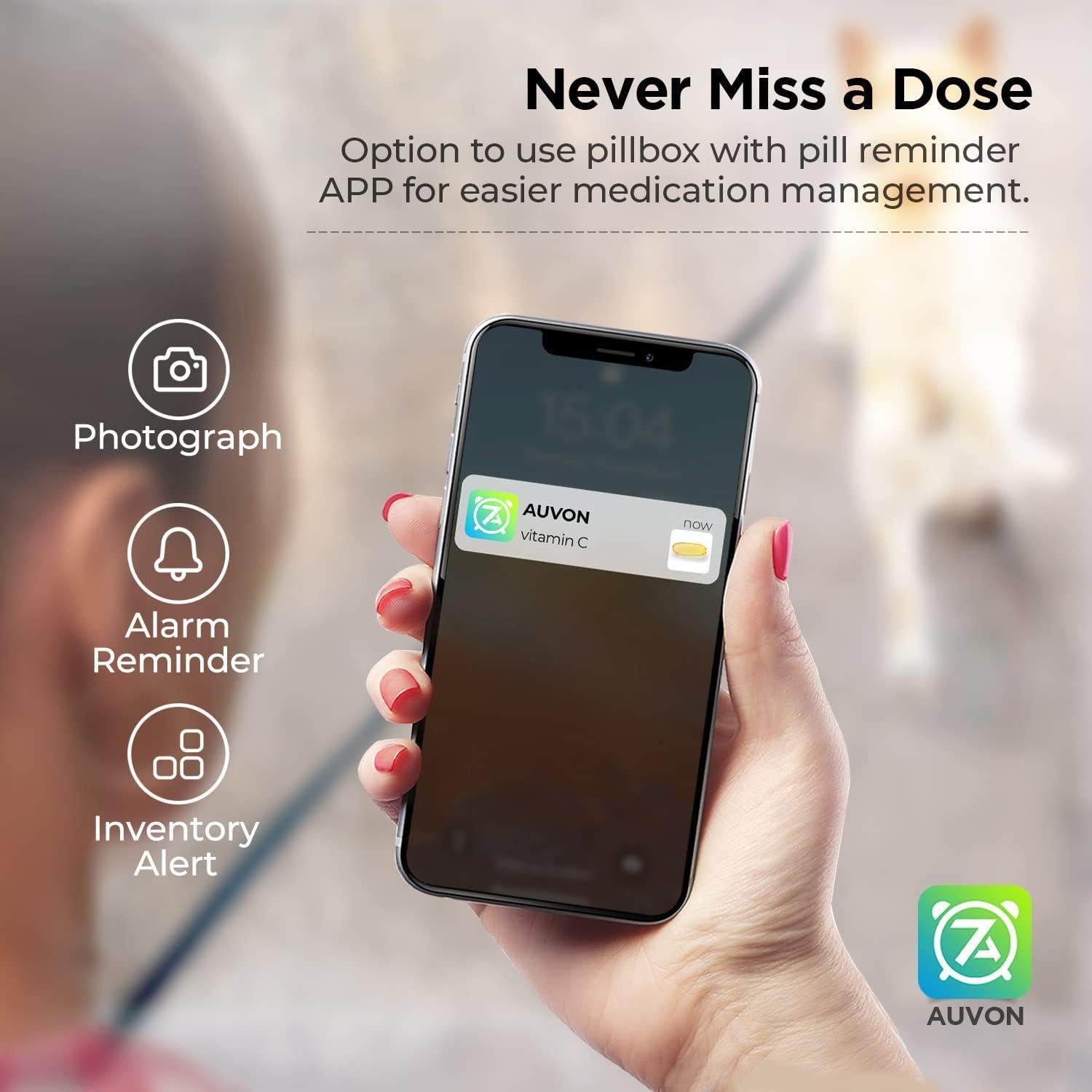 Organizador Semanal de Pastillas AUVON AM PM 7 Compartimentos