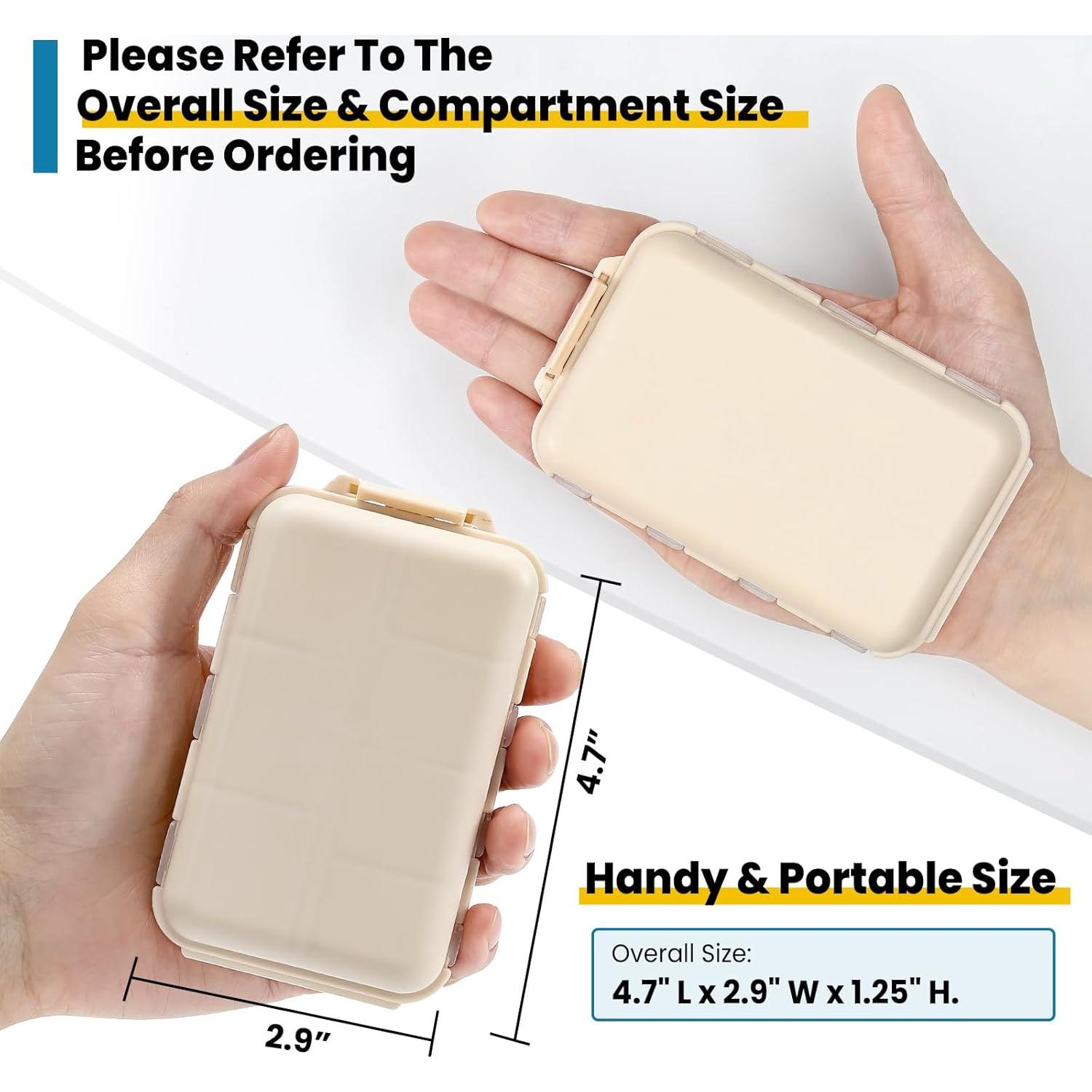 Paquete de 3 Cajas Organizadoras de Pastillas LANDNEOO 14 Compartimentos