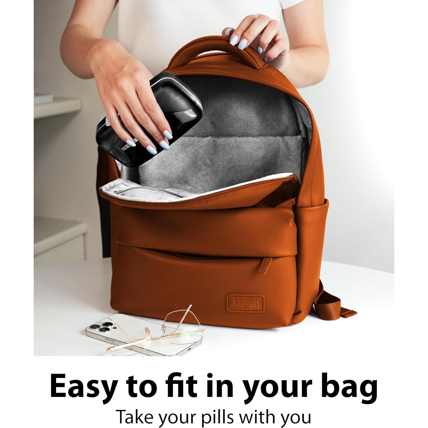 Organizador de Pastillas Bexeen AntiyL 8 Compartimentos Negro