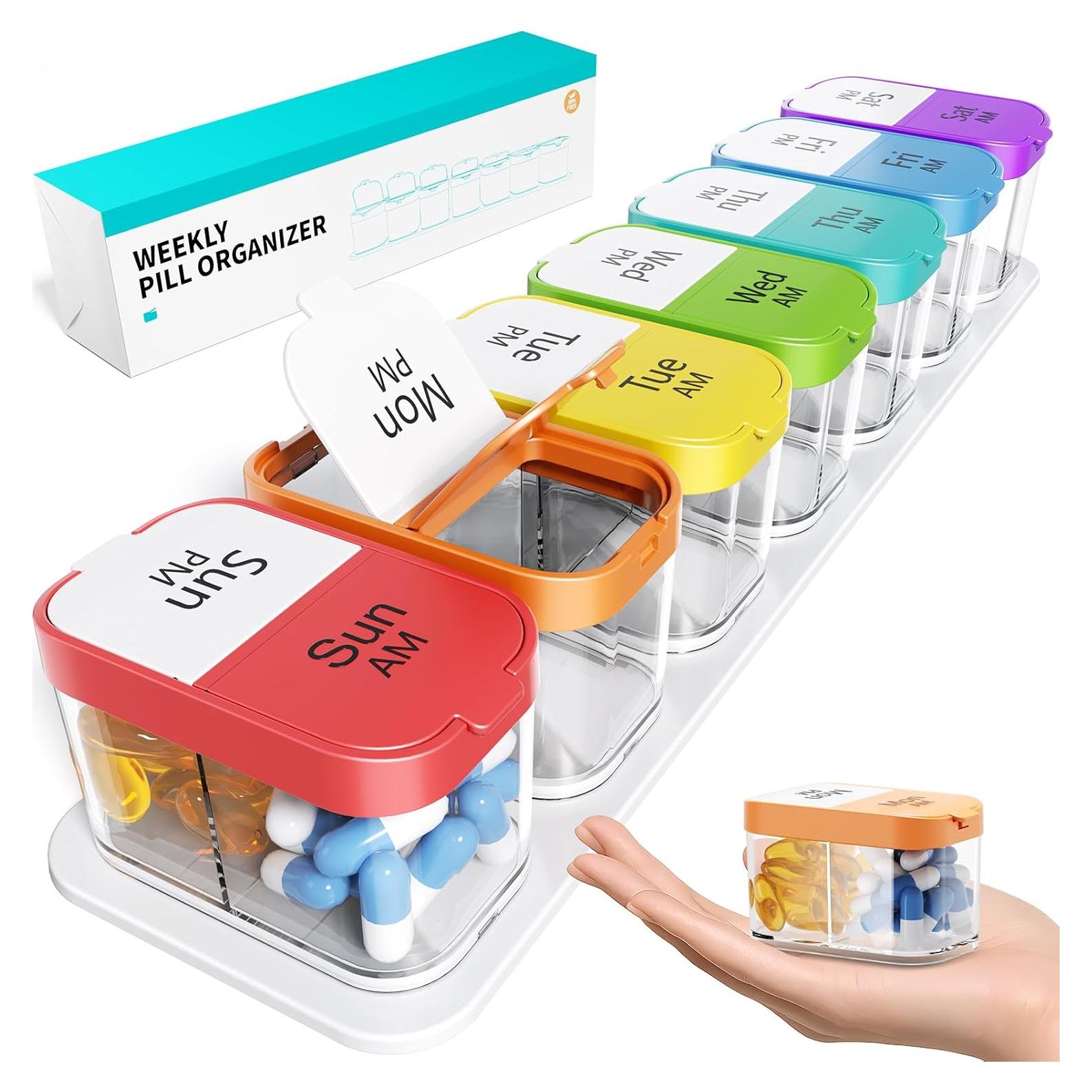 Organizador de Pastillas XL Odaro Arcoíris 7 Días AM PM