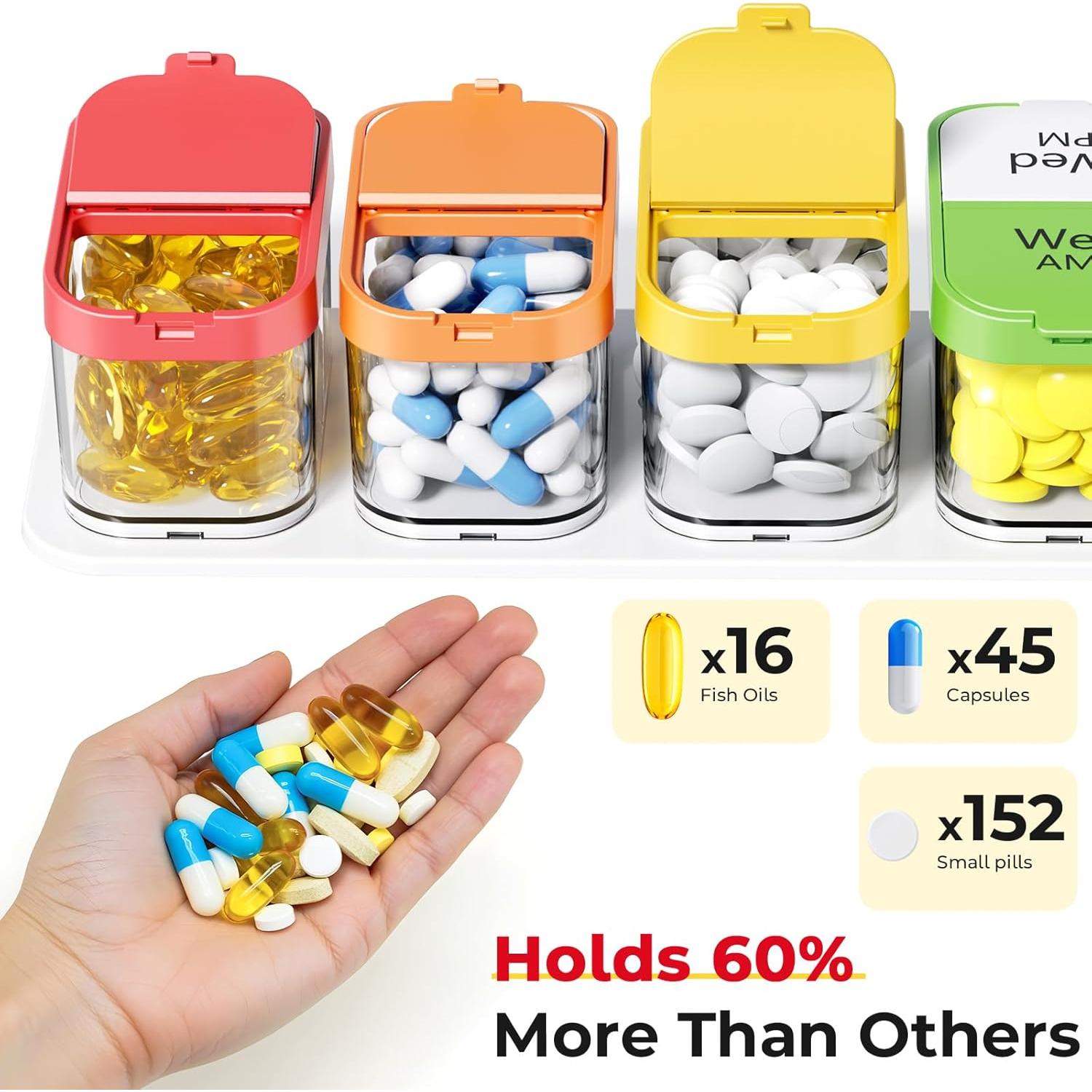 Organizador de Pastillas XL Odaro Arcoíris 7 Días AM PM