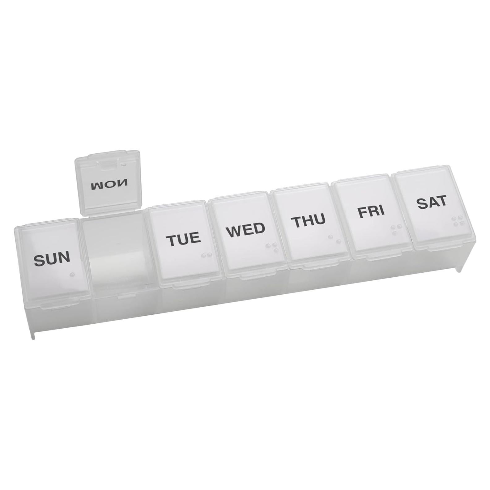 Organizador de Pastillas Ezy Dose Grande 7 Días Transparente