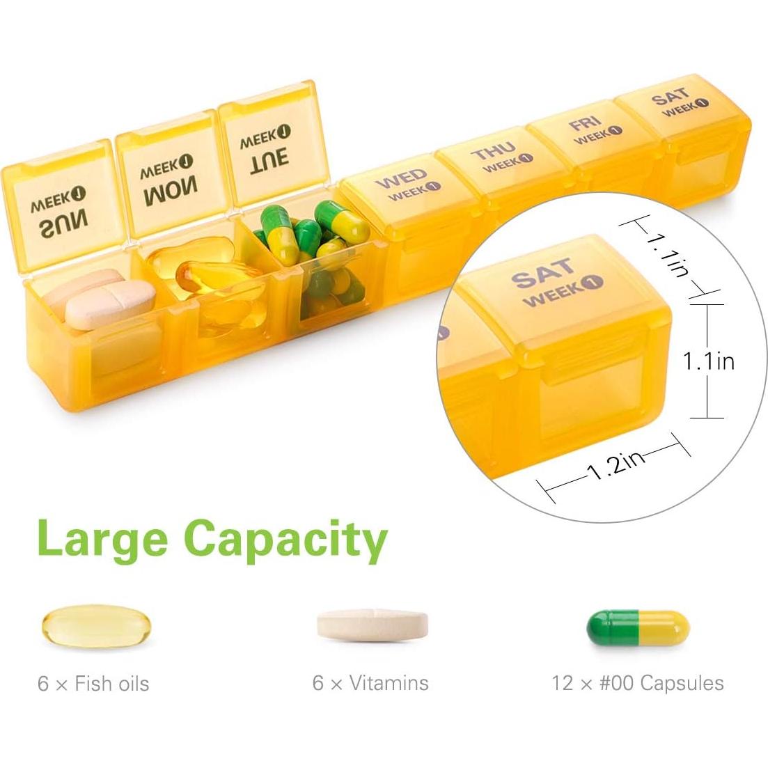 Organizador de Pastillas Mensual BUG HULL 28 Días a Prueba de Humedad