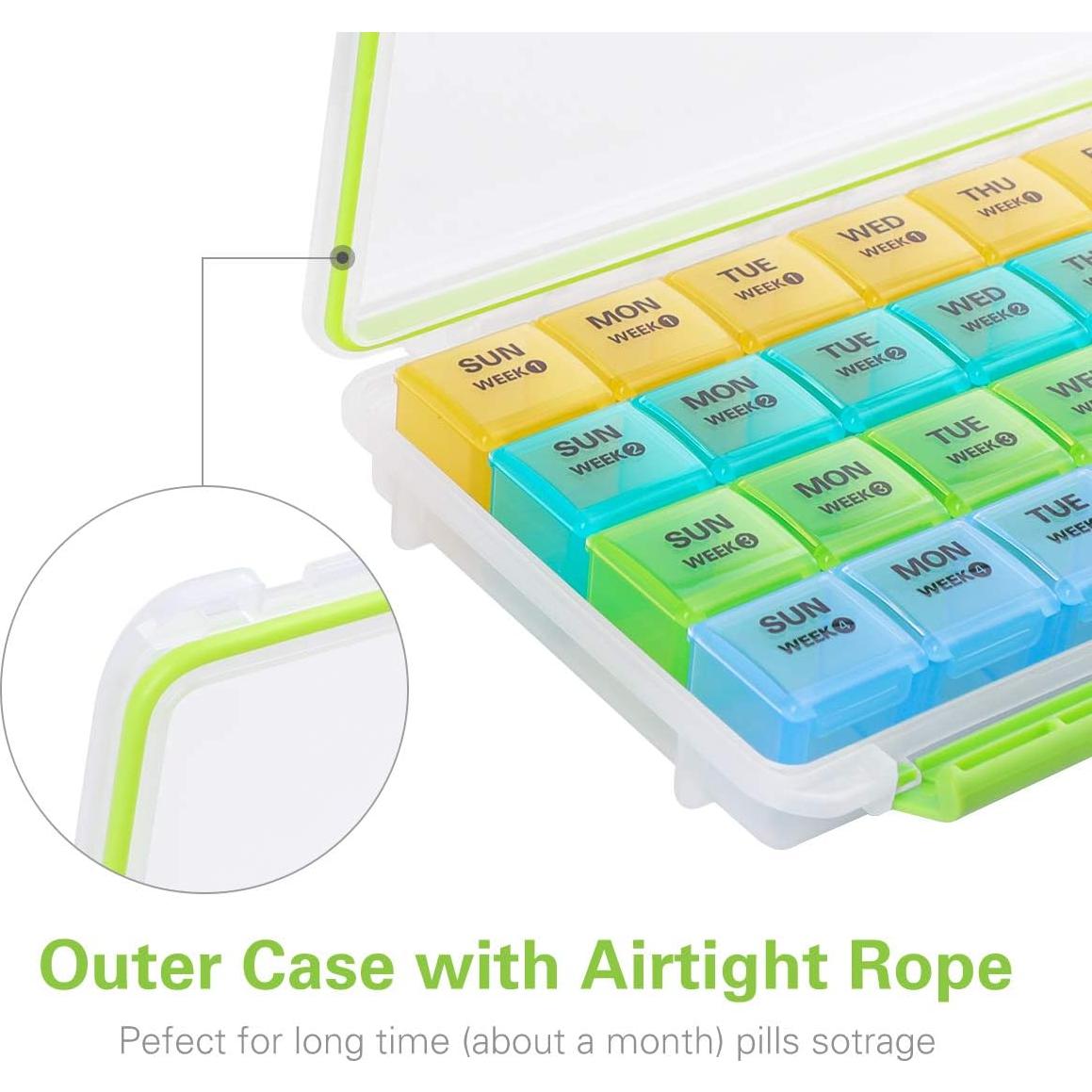 Organizador de Pastillas Mensual BUG HULL 28 Días a Prueba de Humedad