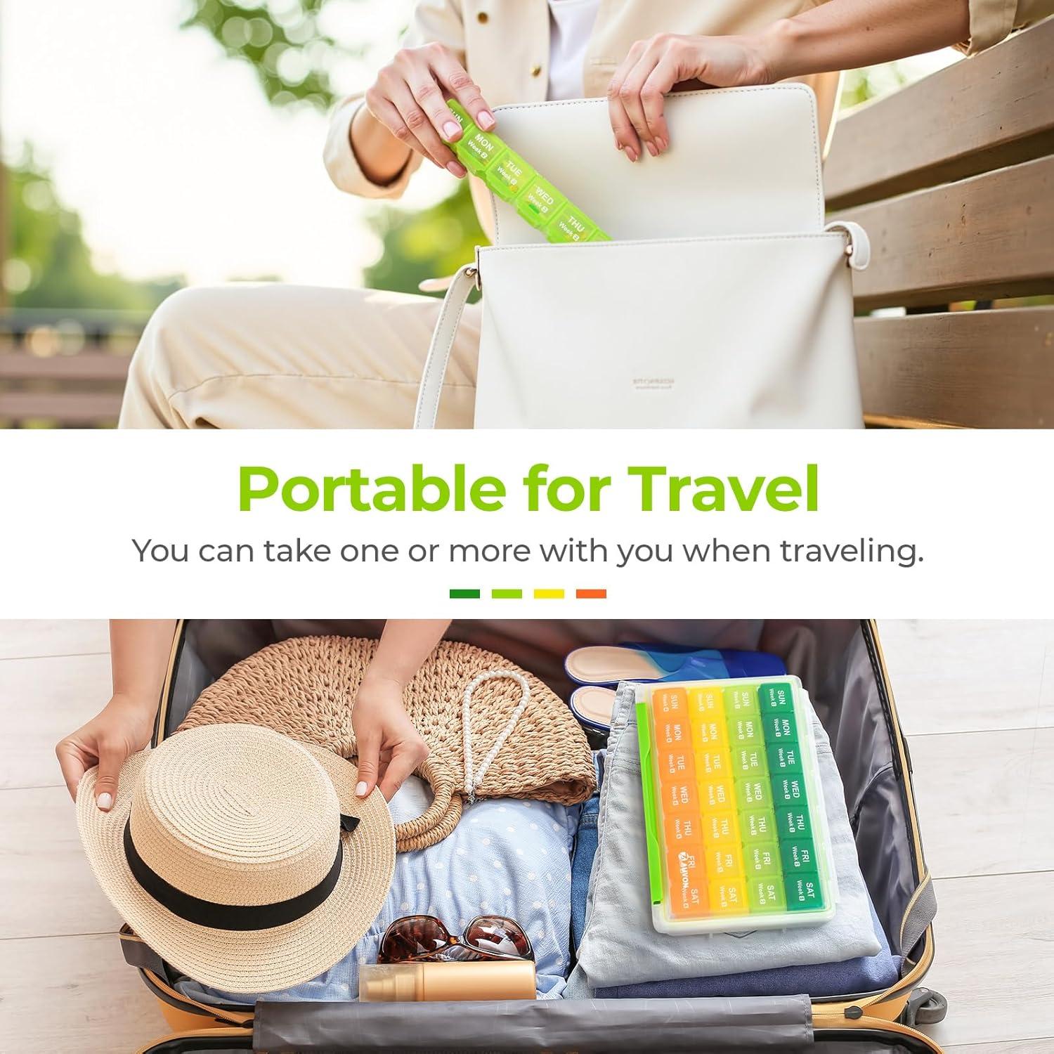 Organizador de Pastillas Mensual AUVON 28 Días a Prueba de Humedad