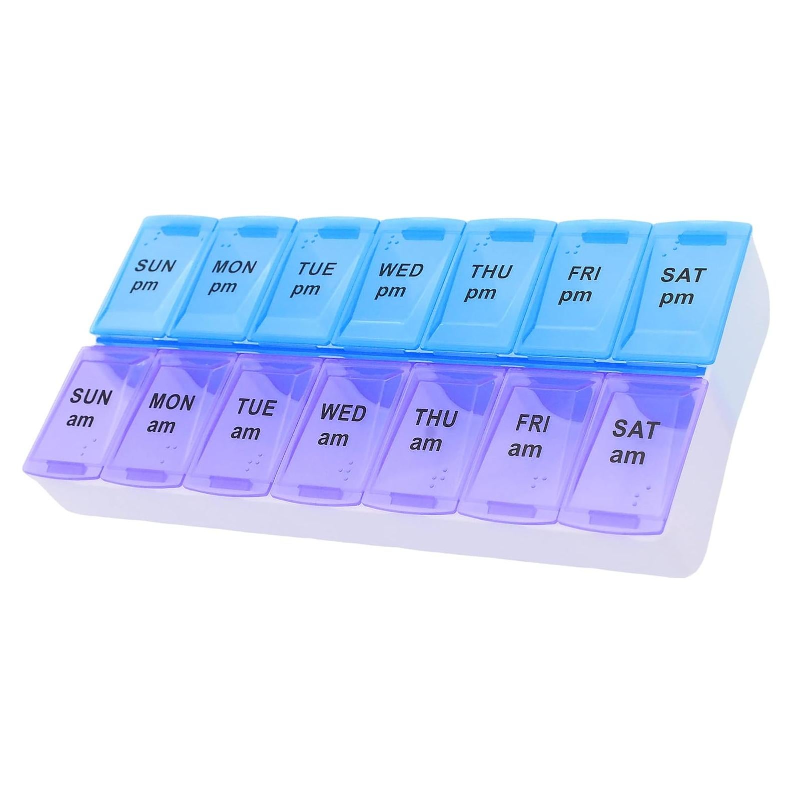 Organizador de Pastillas Semanal ShysTech 7 Días AM/PM