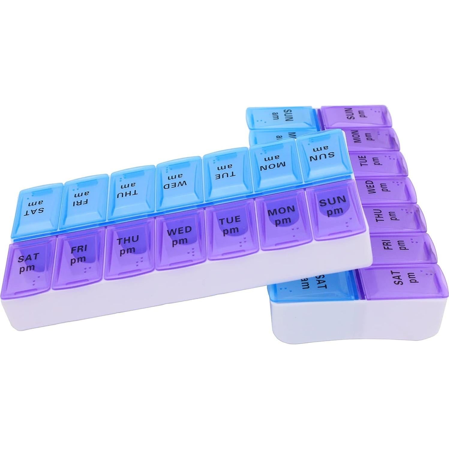 Organizador de Pastillas Semanal ShysTech 7 Días AM/PM