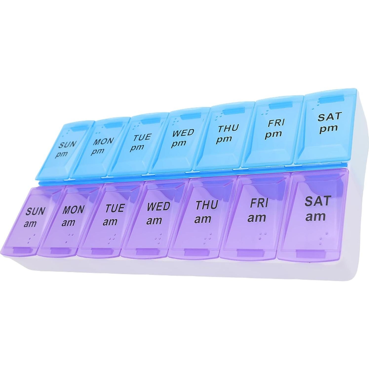 Organizador de Pastillas Semanal ShysTech 7 Días AM/PM