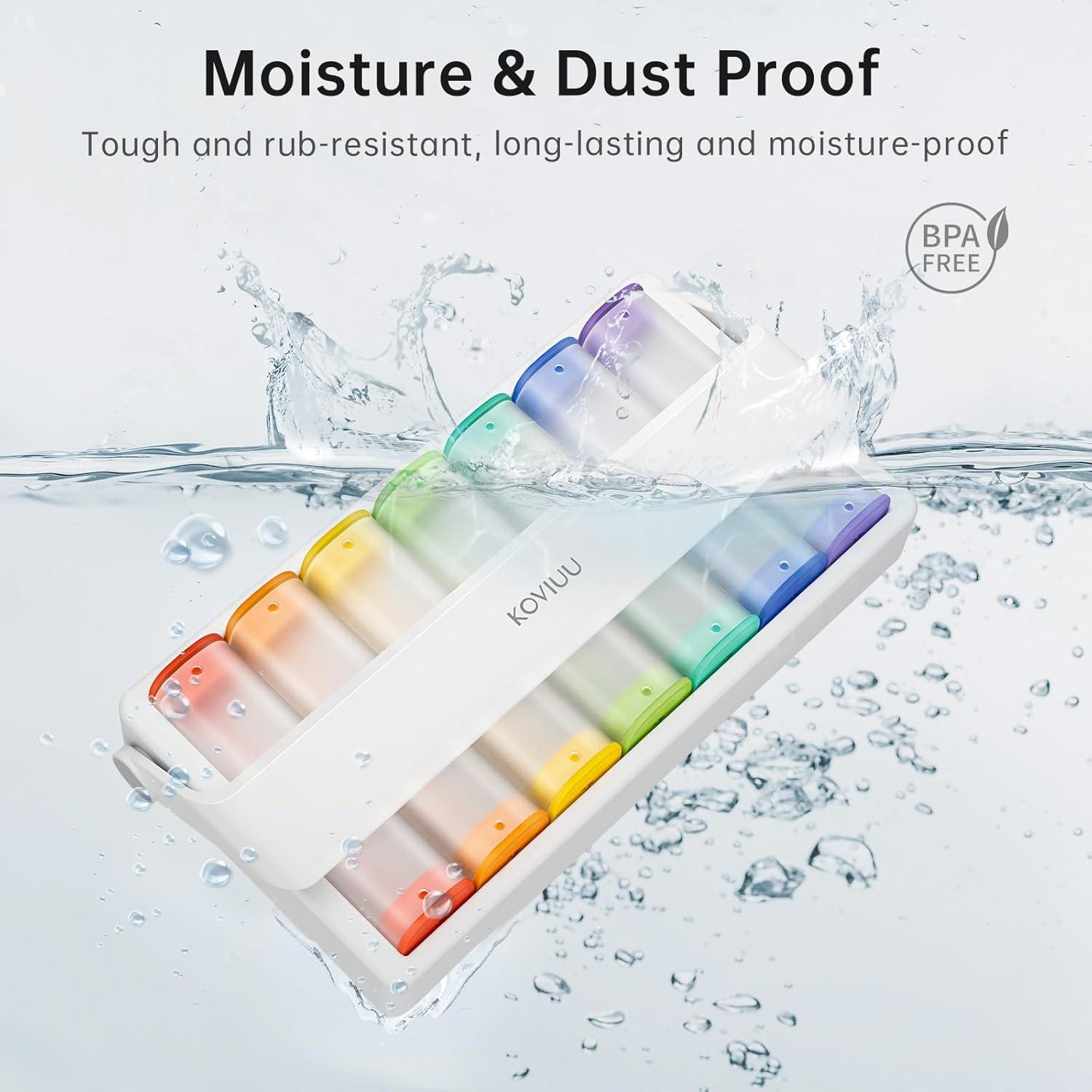 Organizador Semanal de Pastillas KOVIUU 14 Compartimentos Blanco