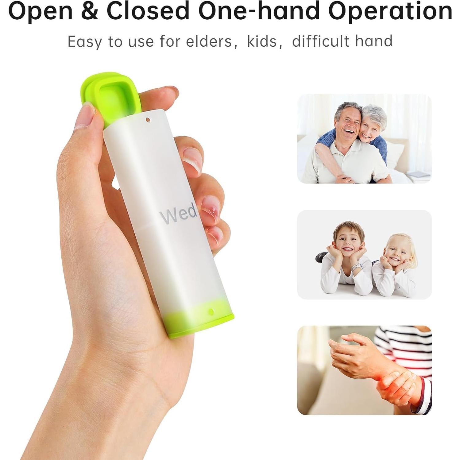 Organizador Semanal de Pastillas KOVIUU 14 Compartimentos Blanco