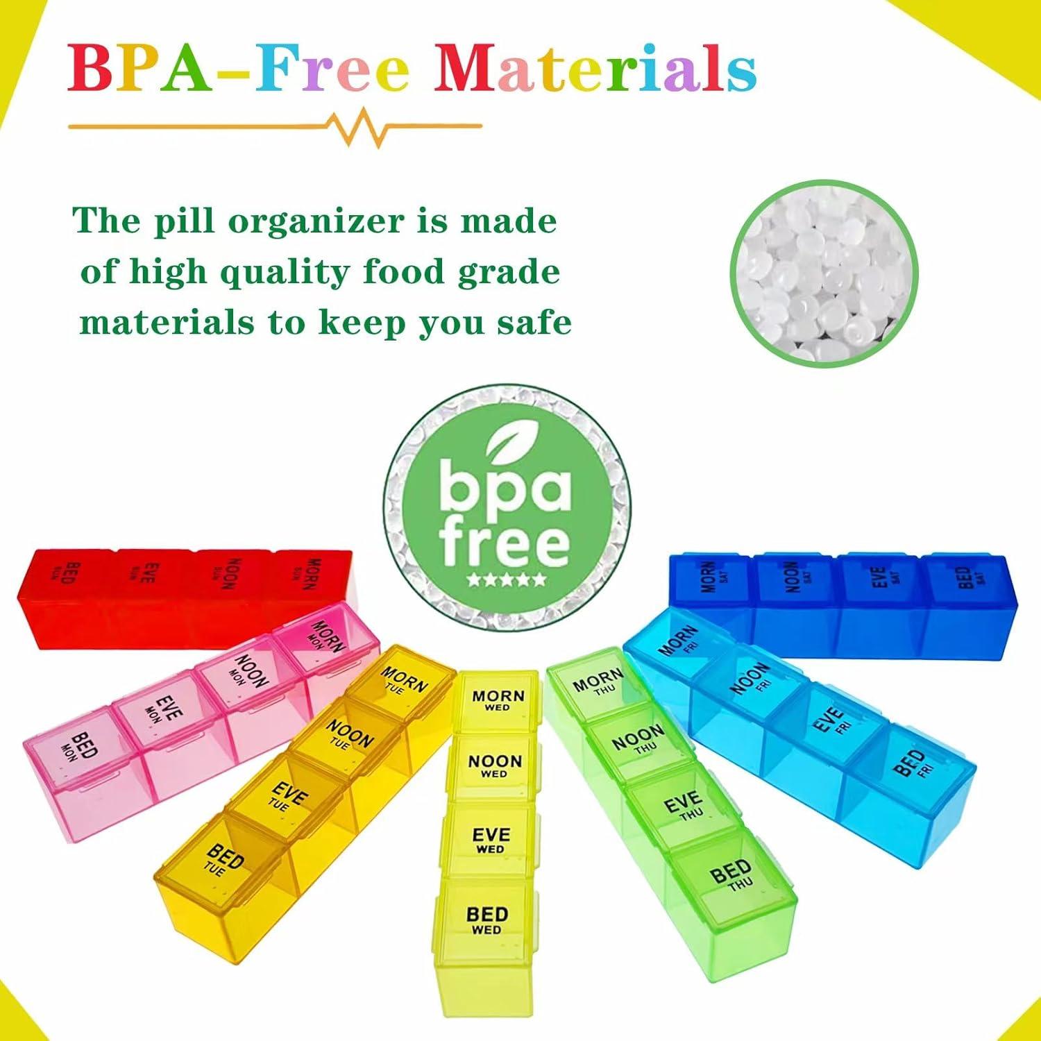 Organizador Semanal de Pastillas ZVZM 7 Días 4 Veces al Día