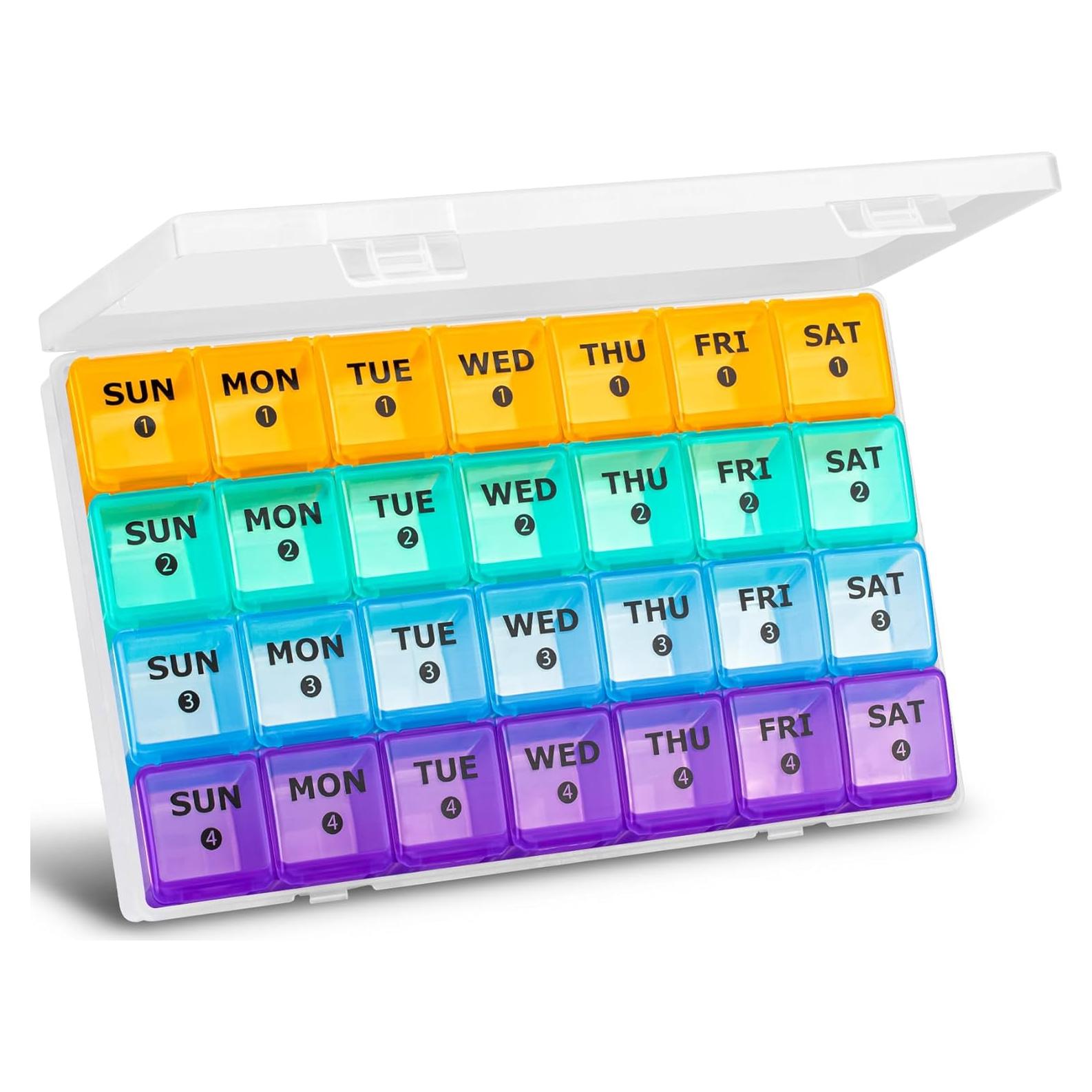 Organizador de Pastillas Mensual XL Newayflash 28 Días