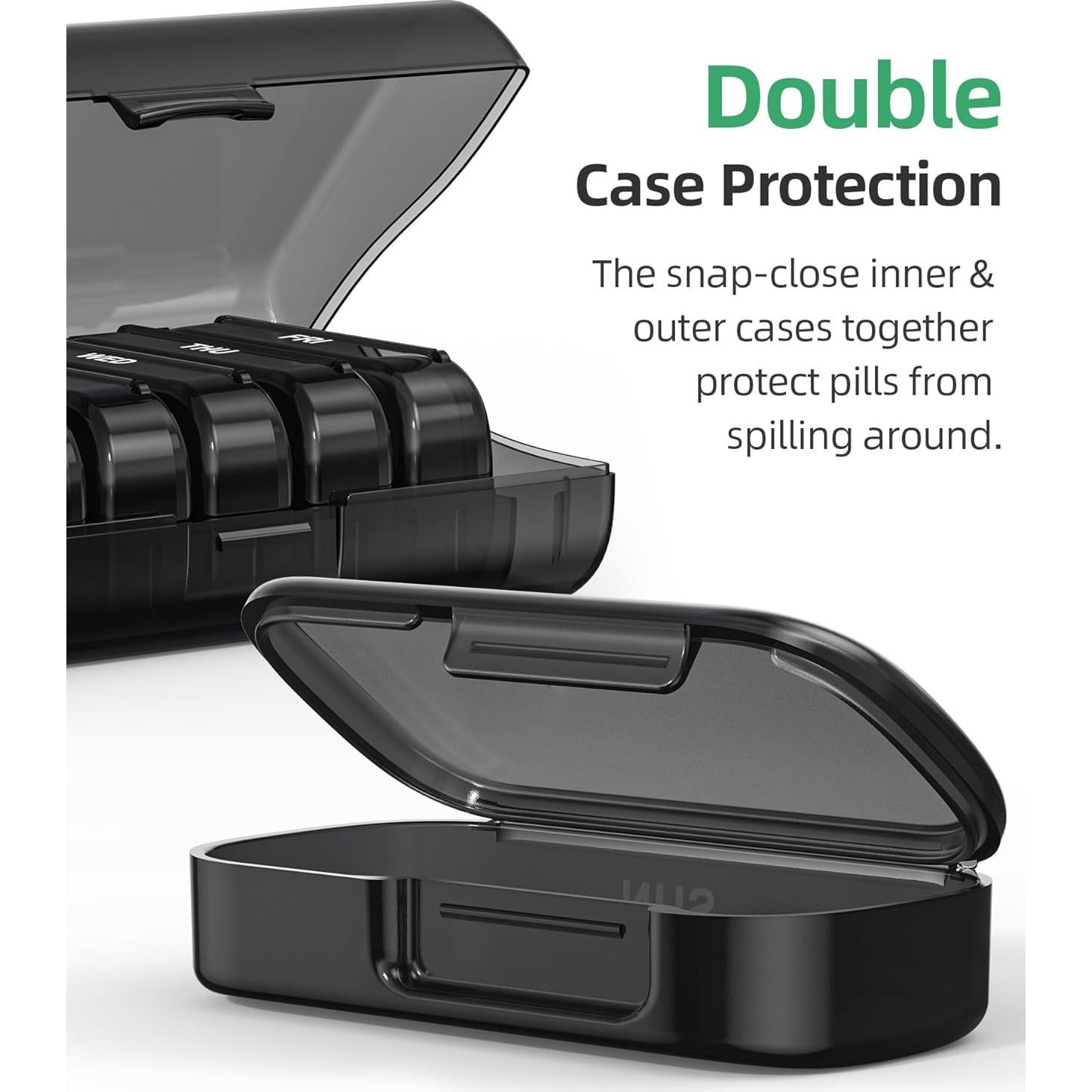 Organizador Semanal de Pastillas PULIV 7 Días Doble Protección