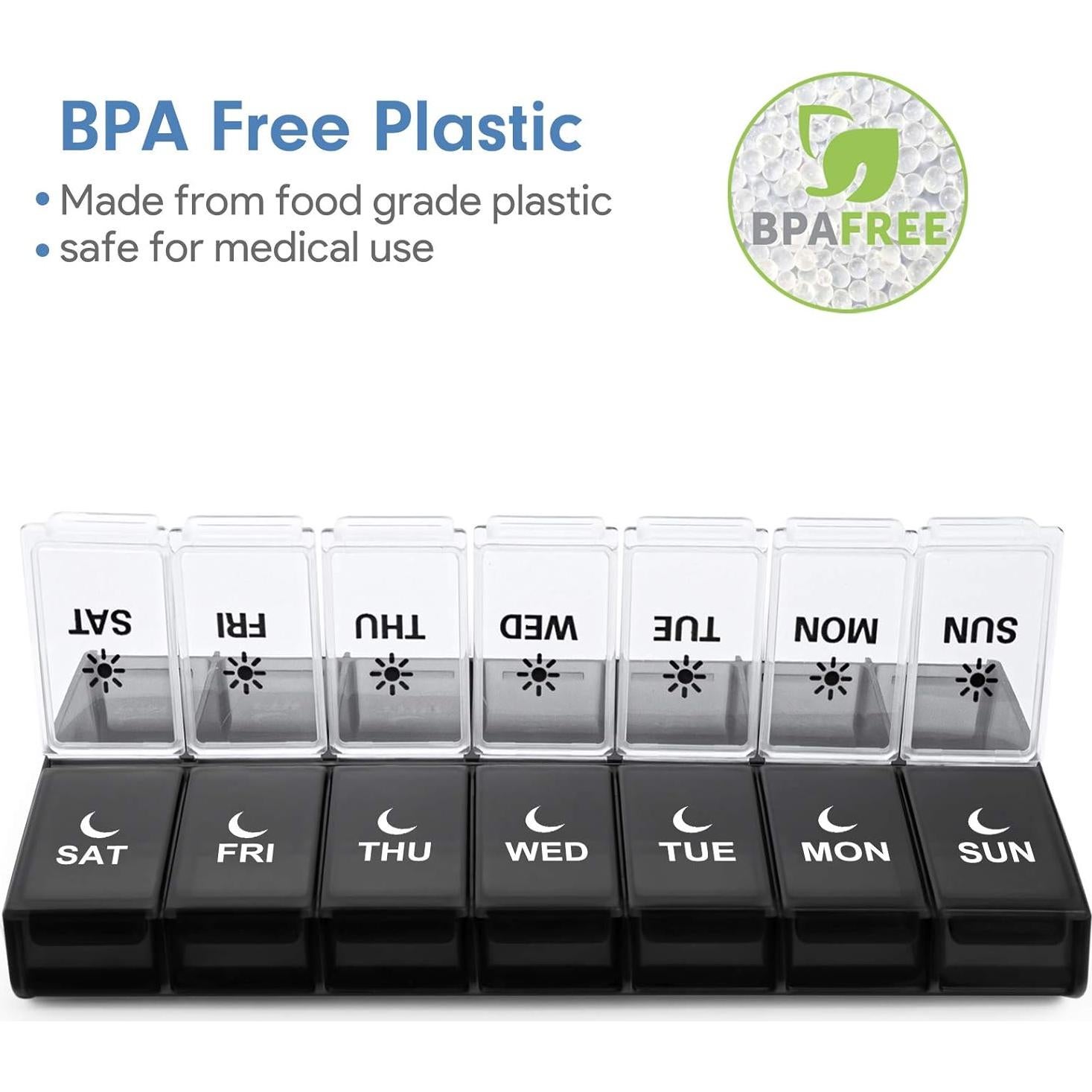 Organizador de Pastillas Semanal AM PM Aigret 14 Compartimentos