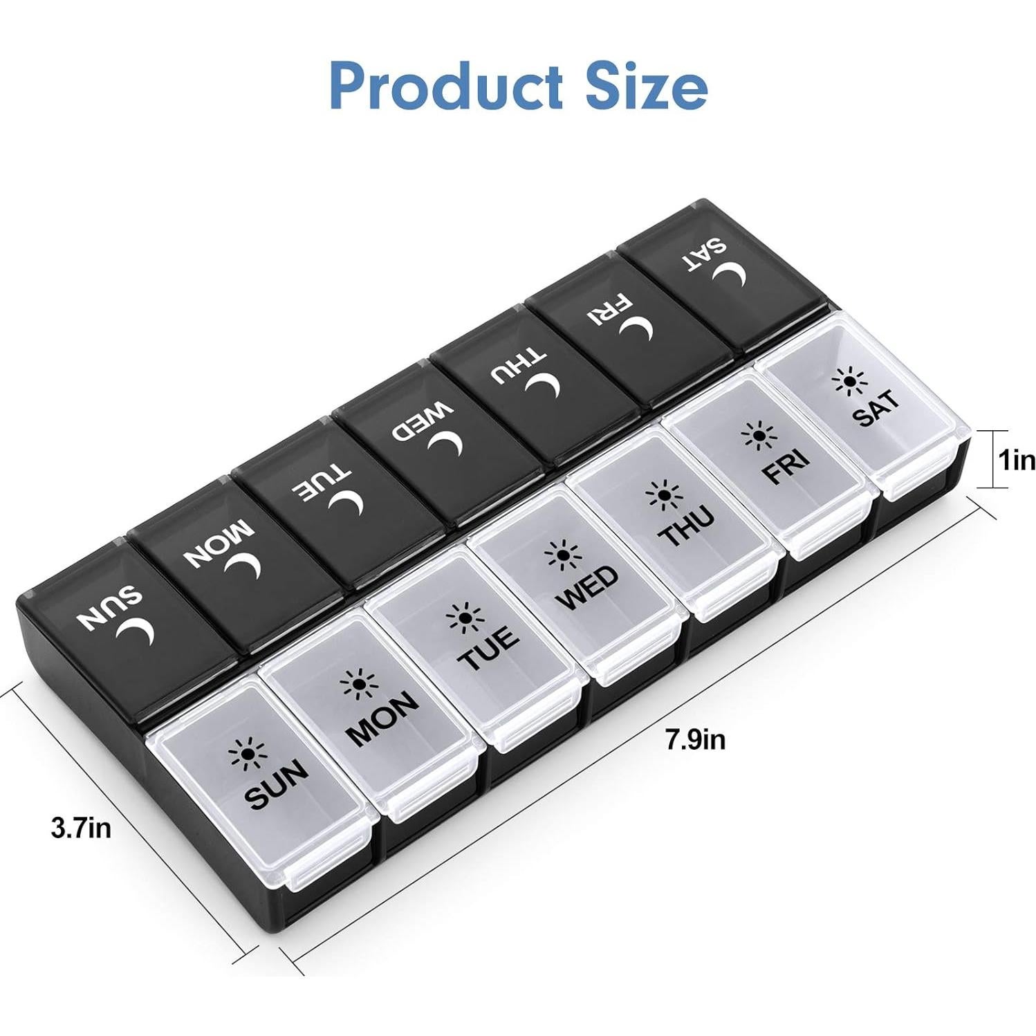 Organizador de Pastillas Semanal AM PM Aigret 14 Compartimentos