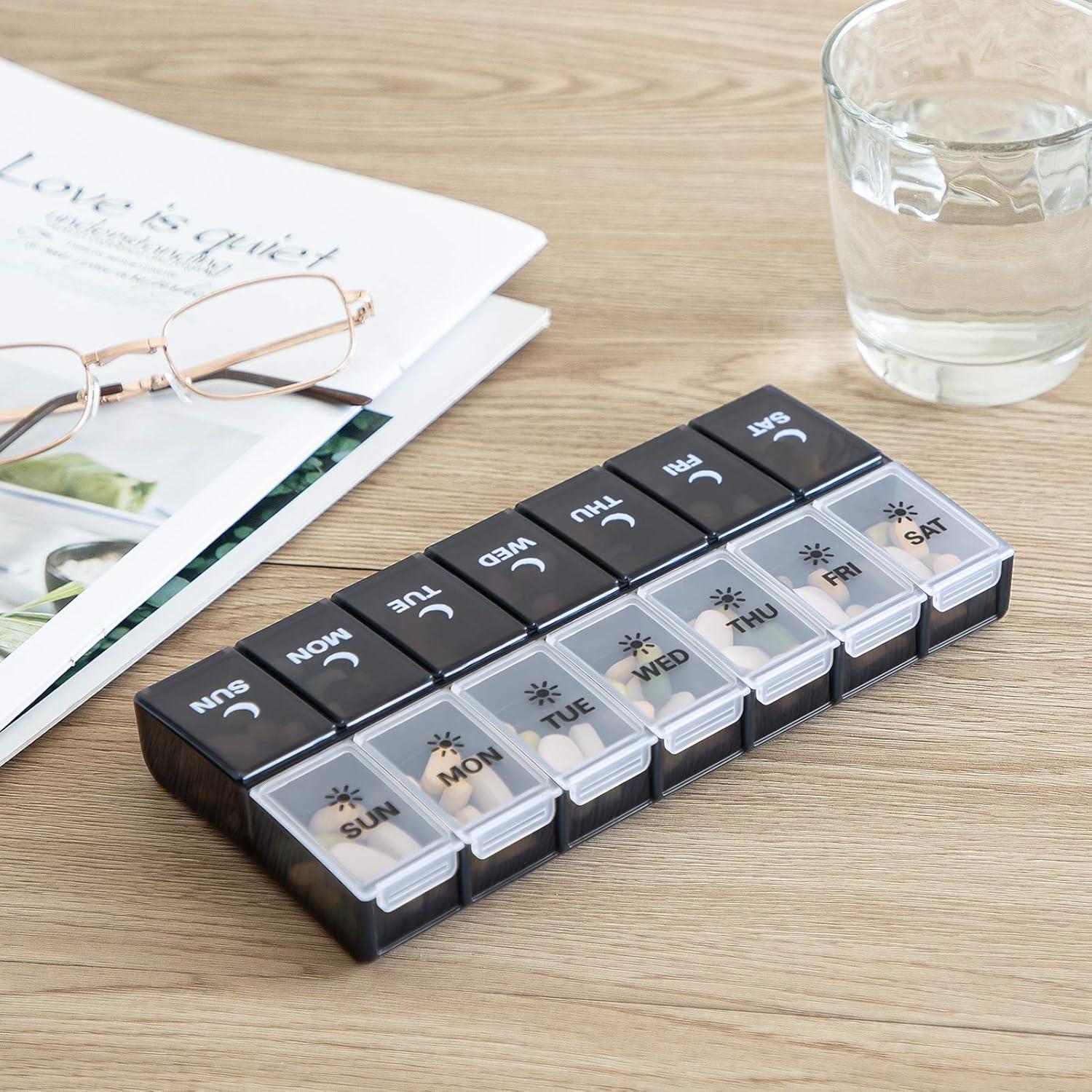 Organizador de Pastillas Semanal AM PM Aigret 14 Compartimentos