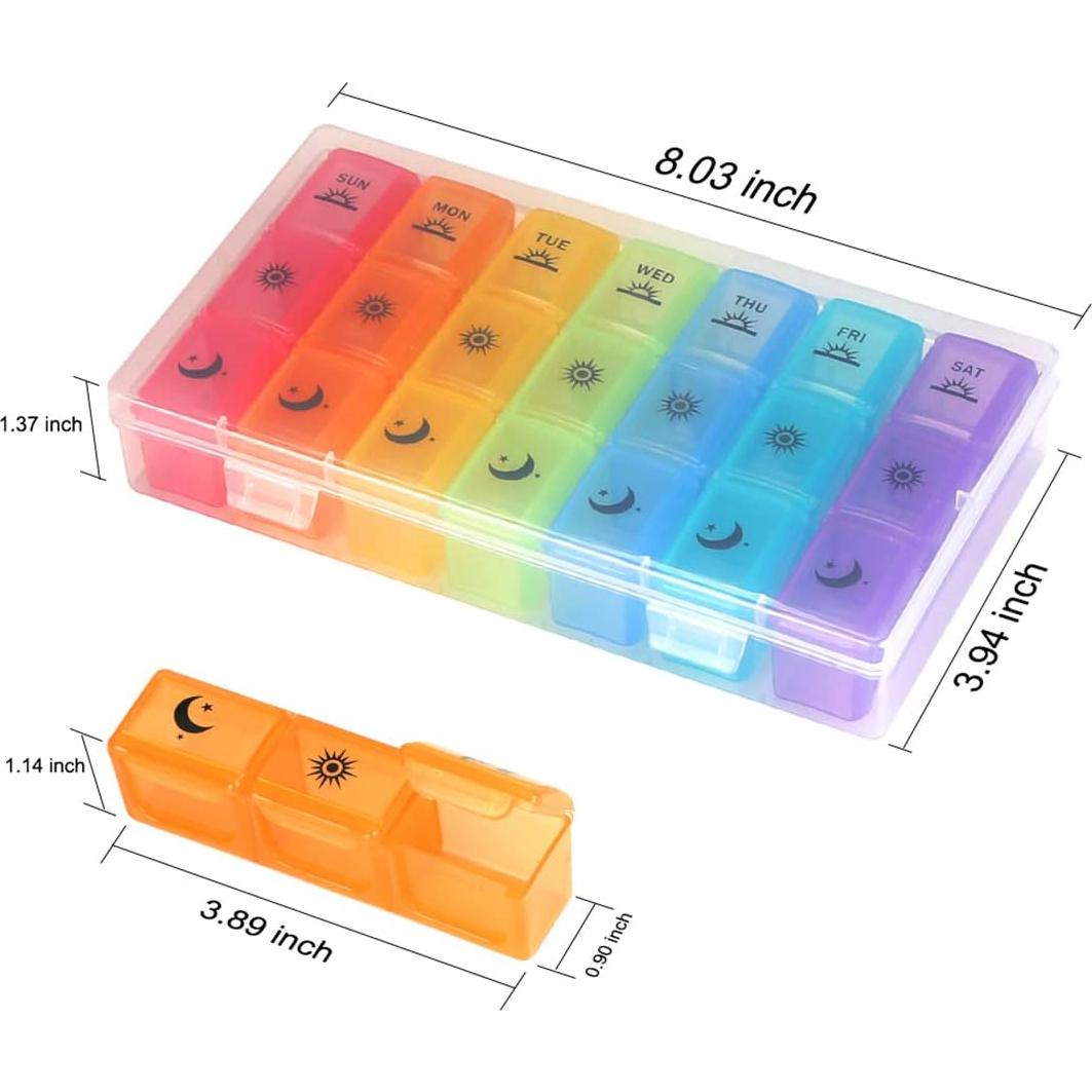 Organizador Semanal de Pastillas SE7EN-DAY 7 Días 3 Veces al Día