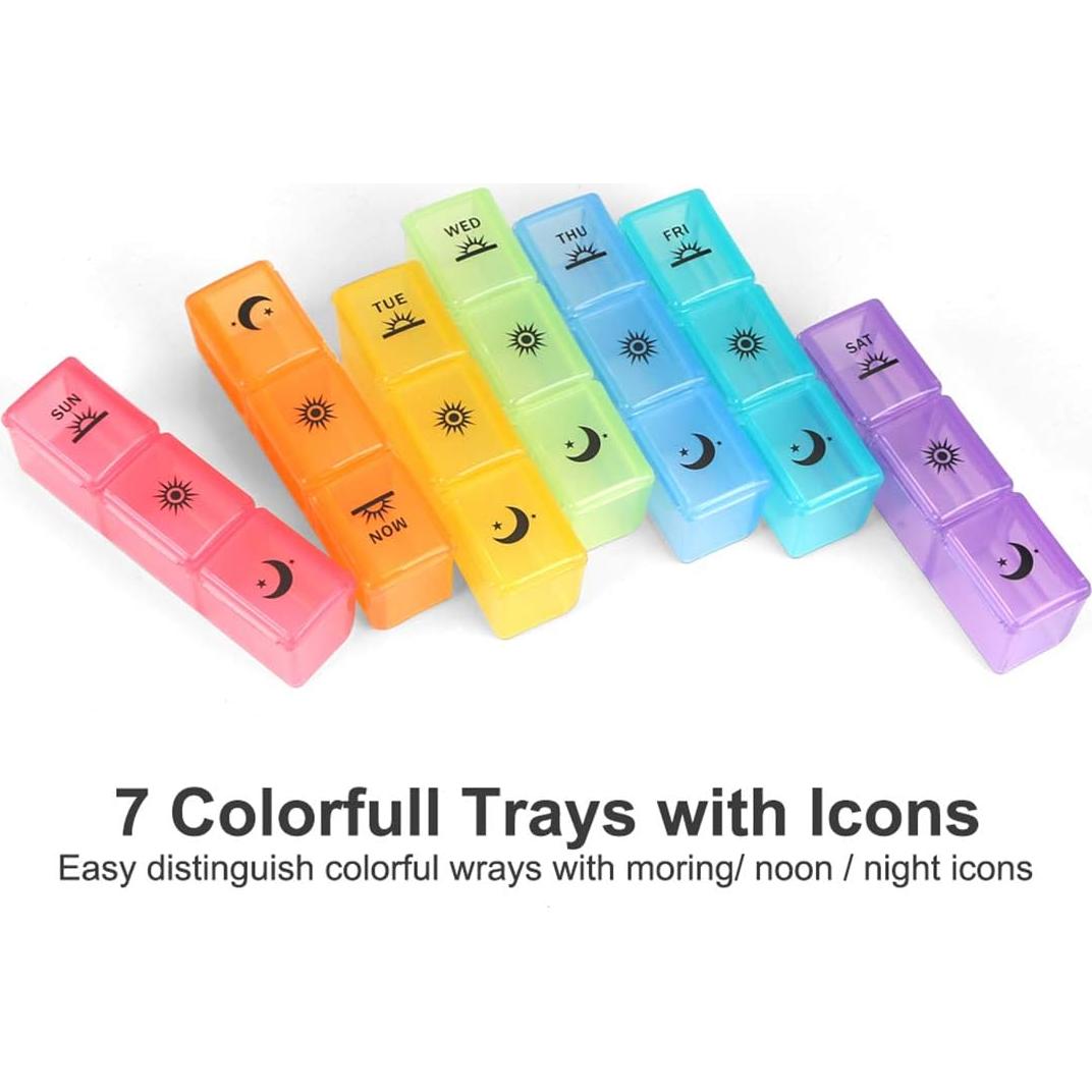 Organizador Semanal de Pastillas SE7EN-DAY 7 Días 3 Veces al Día