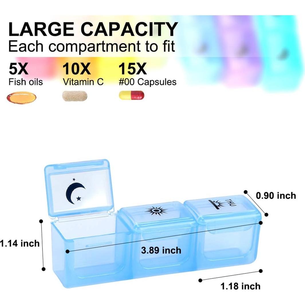 Organizador Semanal de Pastillas SE7EN-DAY 7 Días 3 Veces al Día