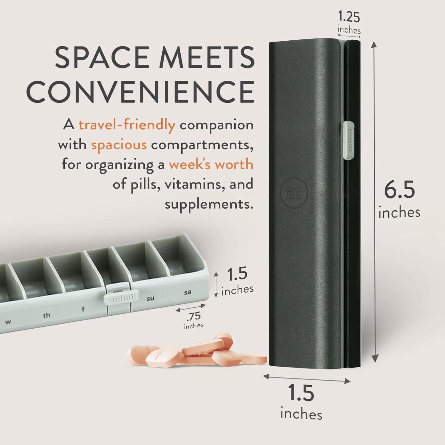 Organizador de Pastillas Diario Steele - Estuche Compacto 7 Compartimentos