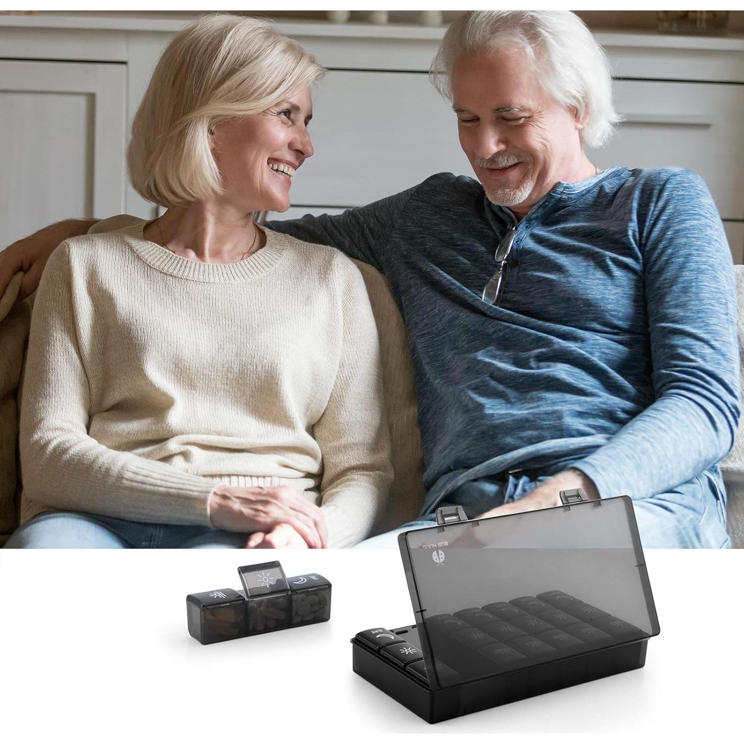 Organizador Semanal de Pastillas BUG HULL 3 Veces al Día 7 Días