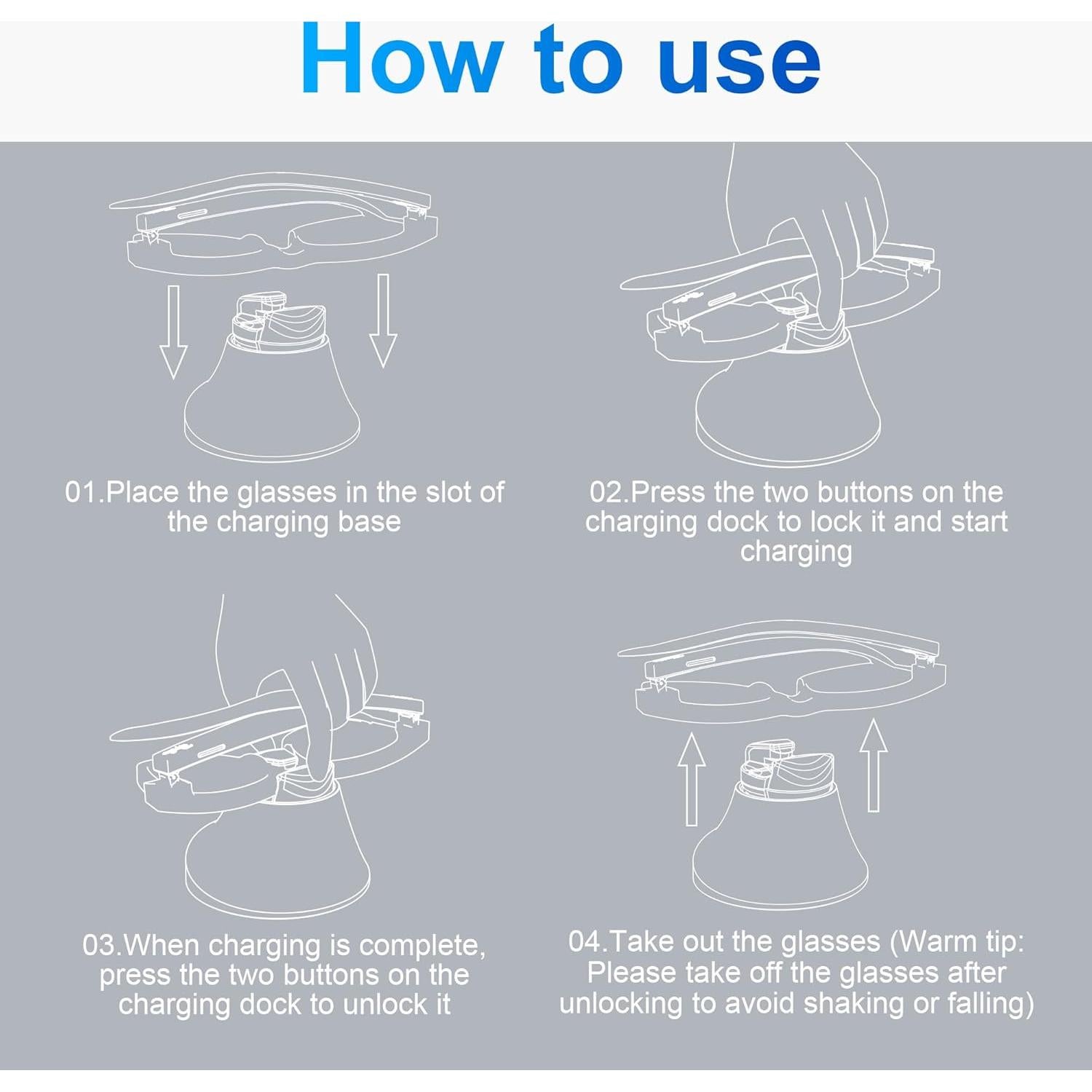 Estación de Carga Magnética HiBloks para Gafas Ray-Ban Meta